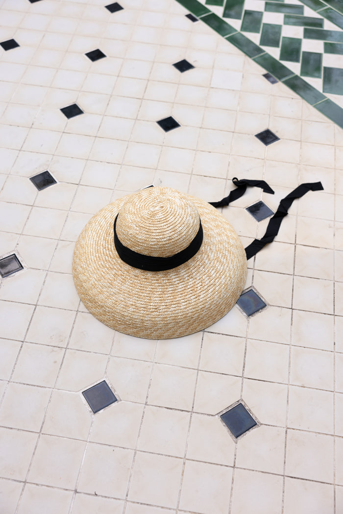Jamela Rafia Bucket Hat - Beige