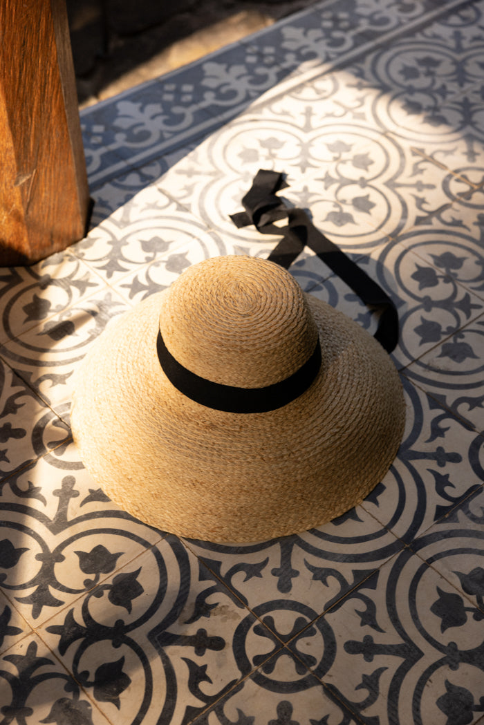 Jamela Rafia Bucket Hat - Beige