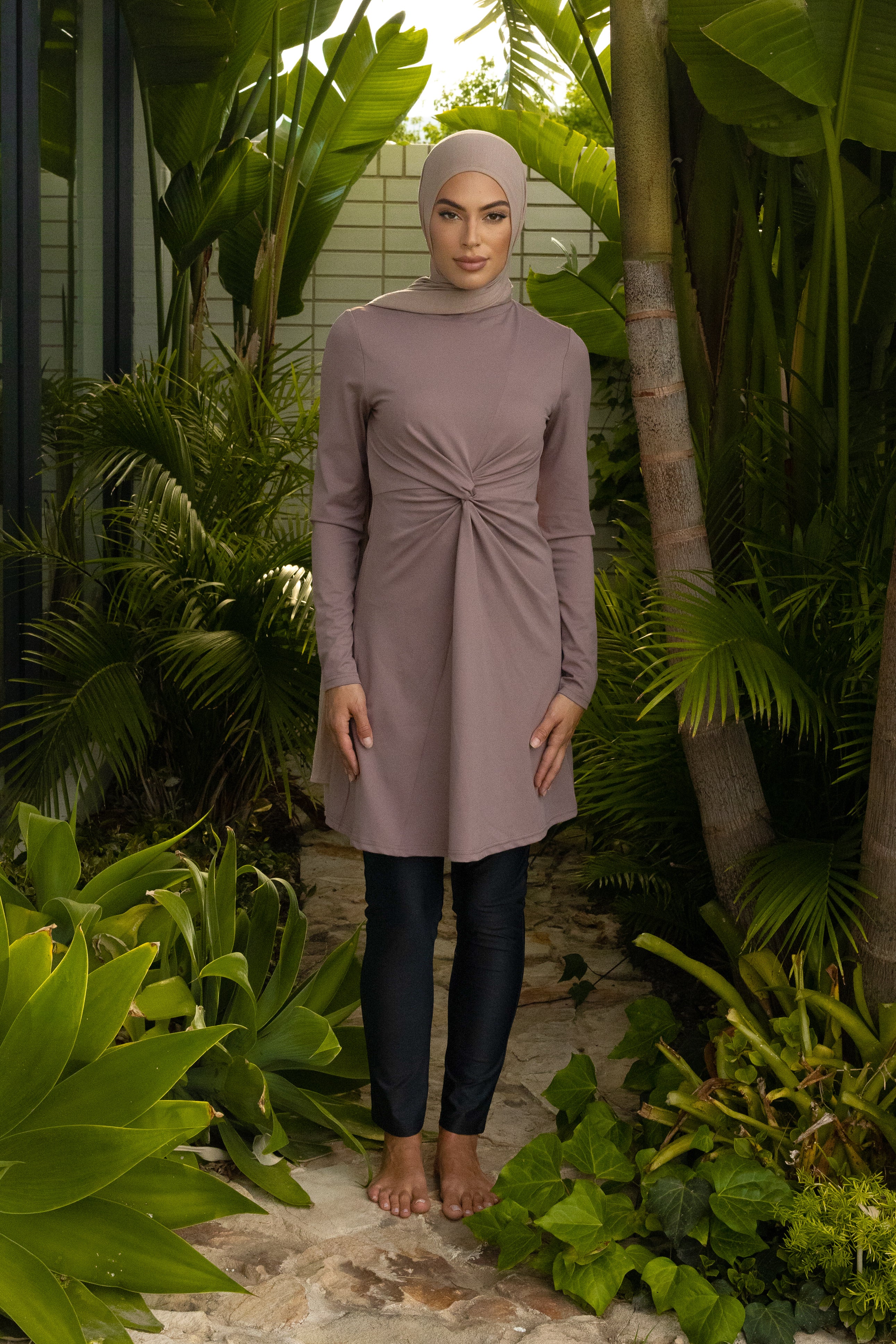 Aleppo Swim Twist Tunic - Mauve