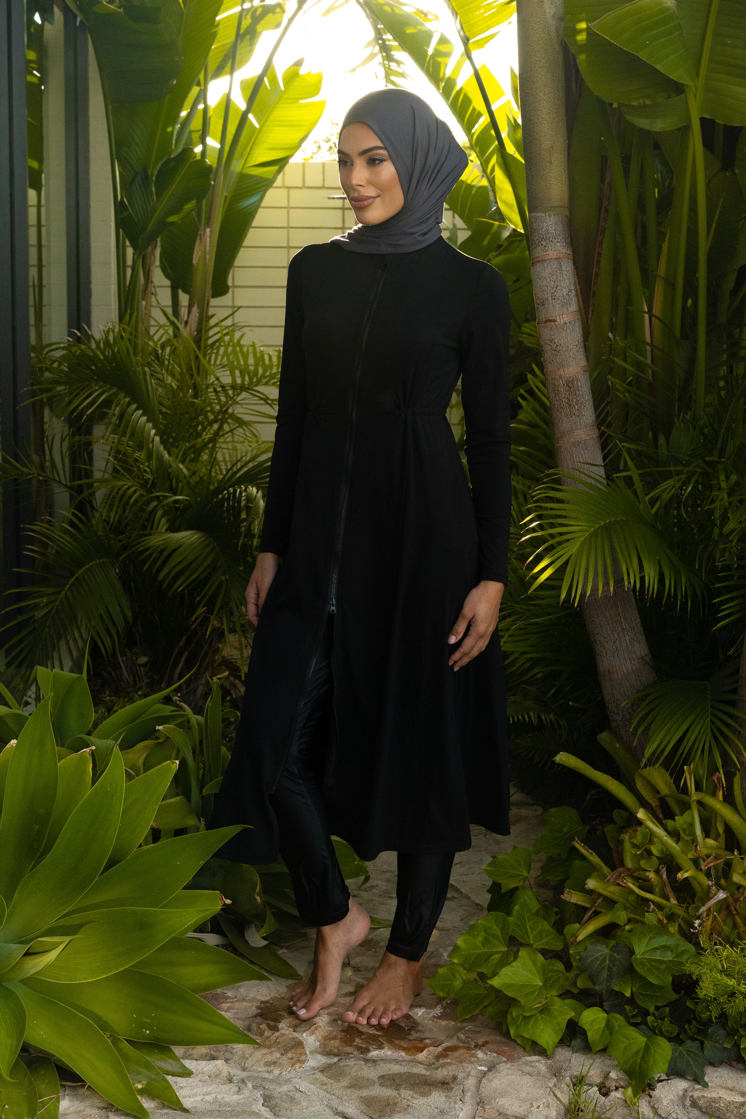 Aleppo Swim Maxi Tunic - Black