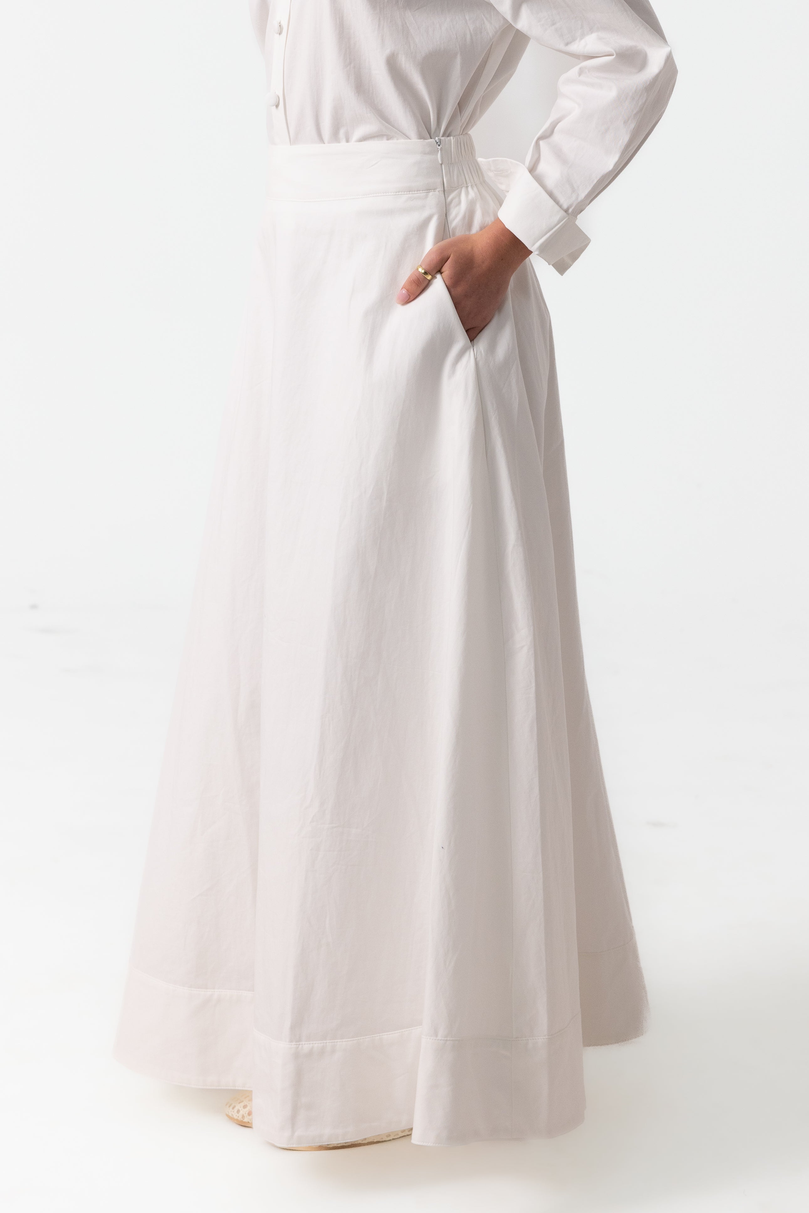 Sydney A Line Skirt - White