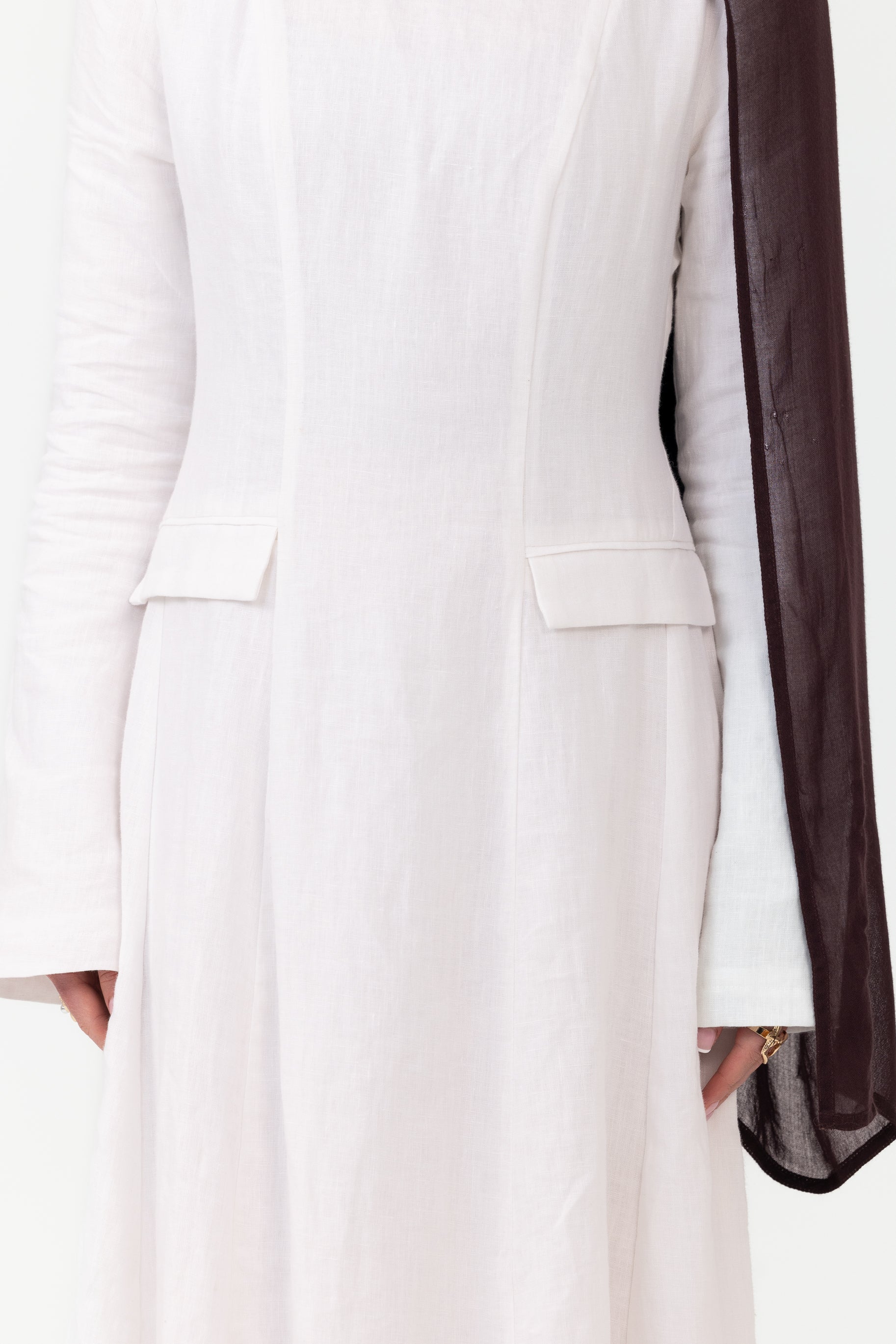 Nadira Linen Dress - White