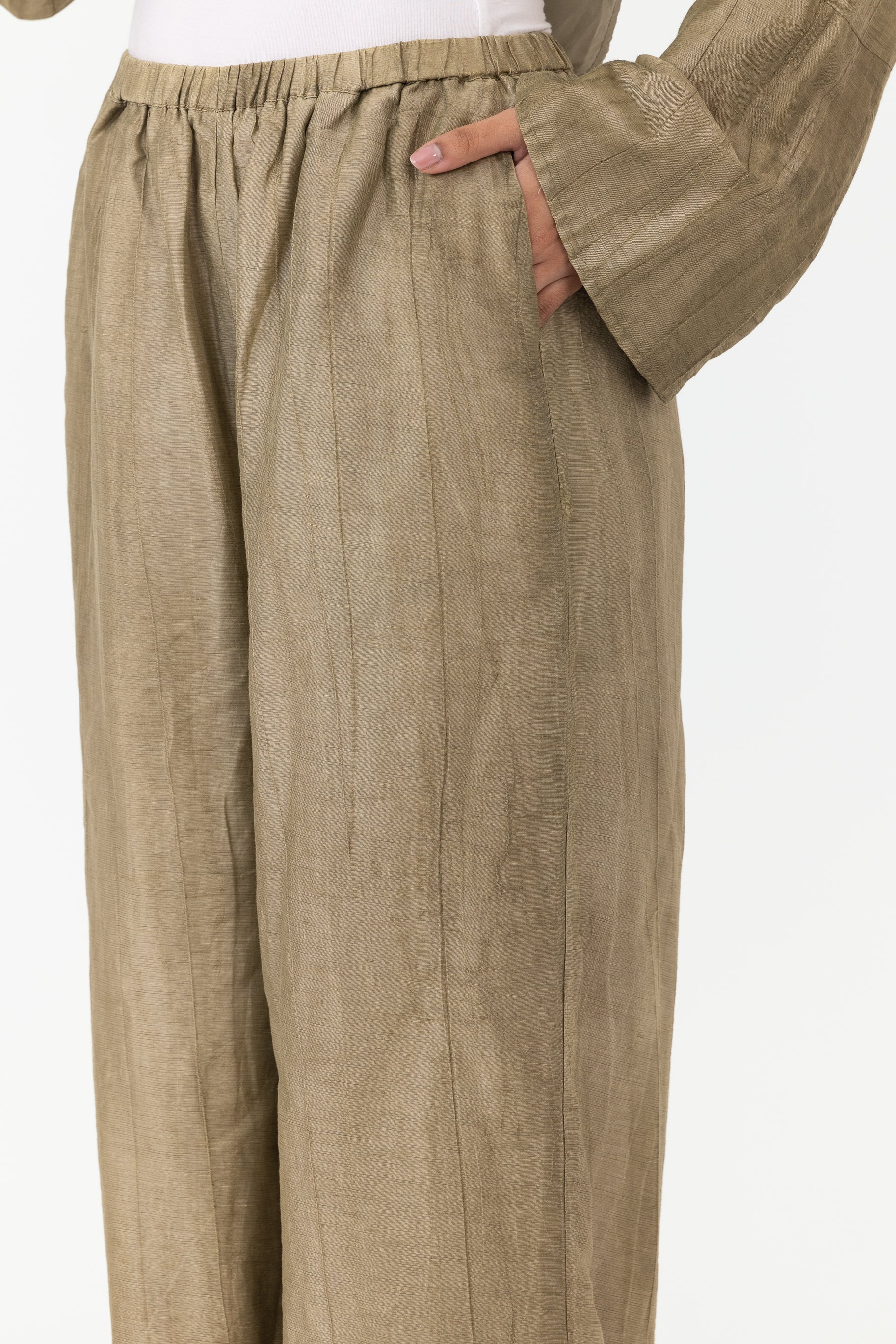 Nova Wide Leg Pants - Khaki