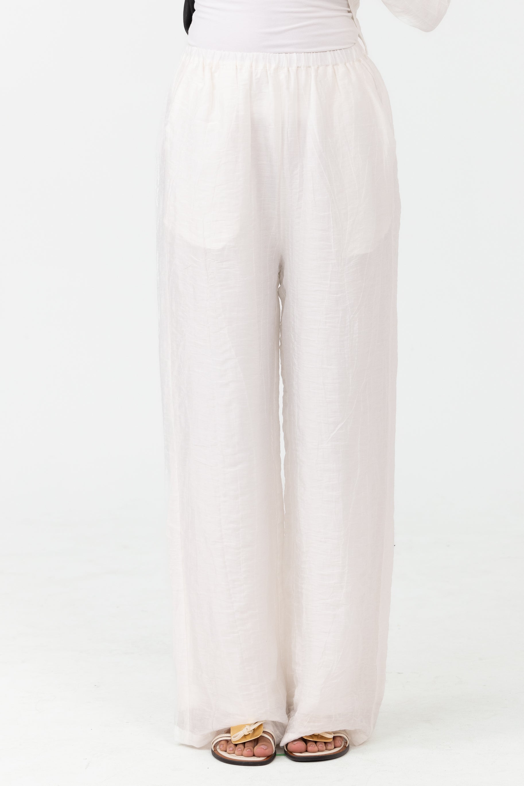 Nova Wide Leg Pants - White