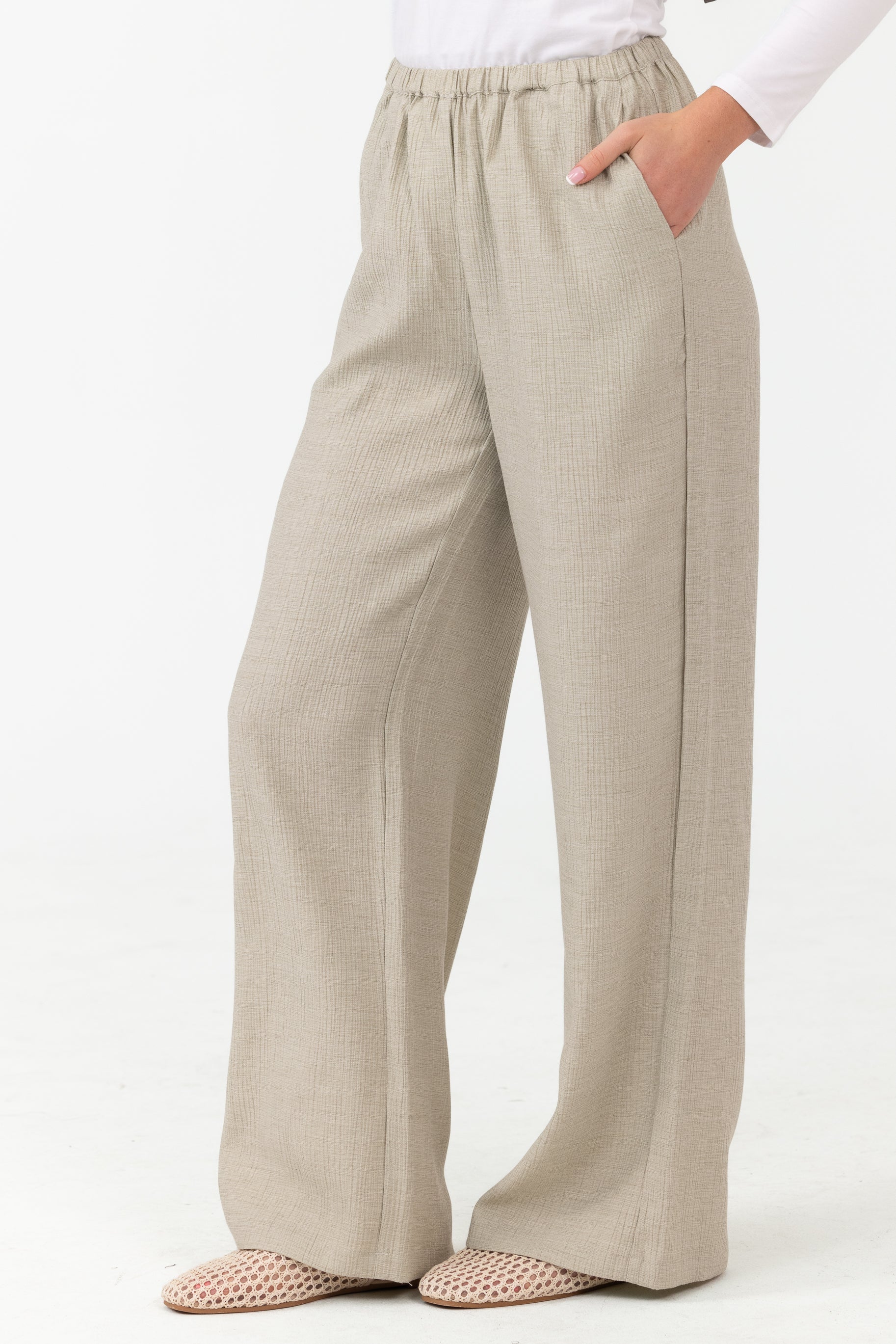 Yara Crinkle Pants - Pistachio