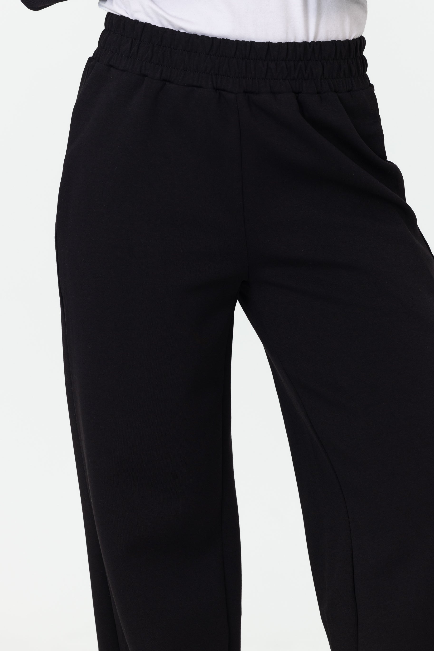 Cotton Contour Pants - Black