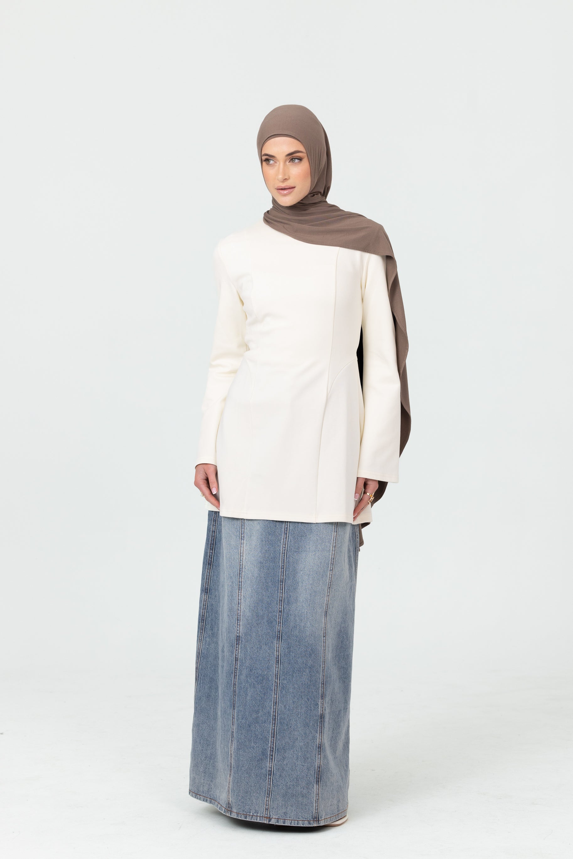Cotton Contour Top - Ivory