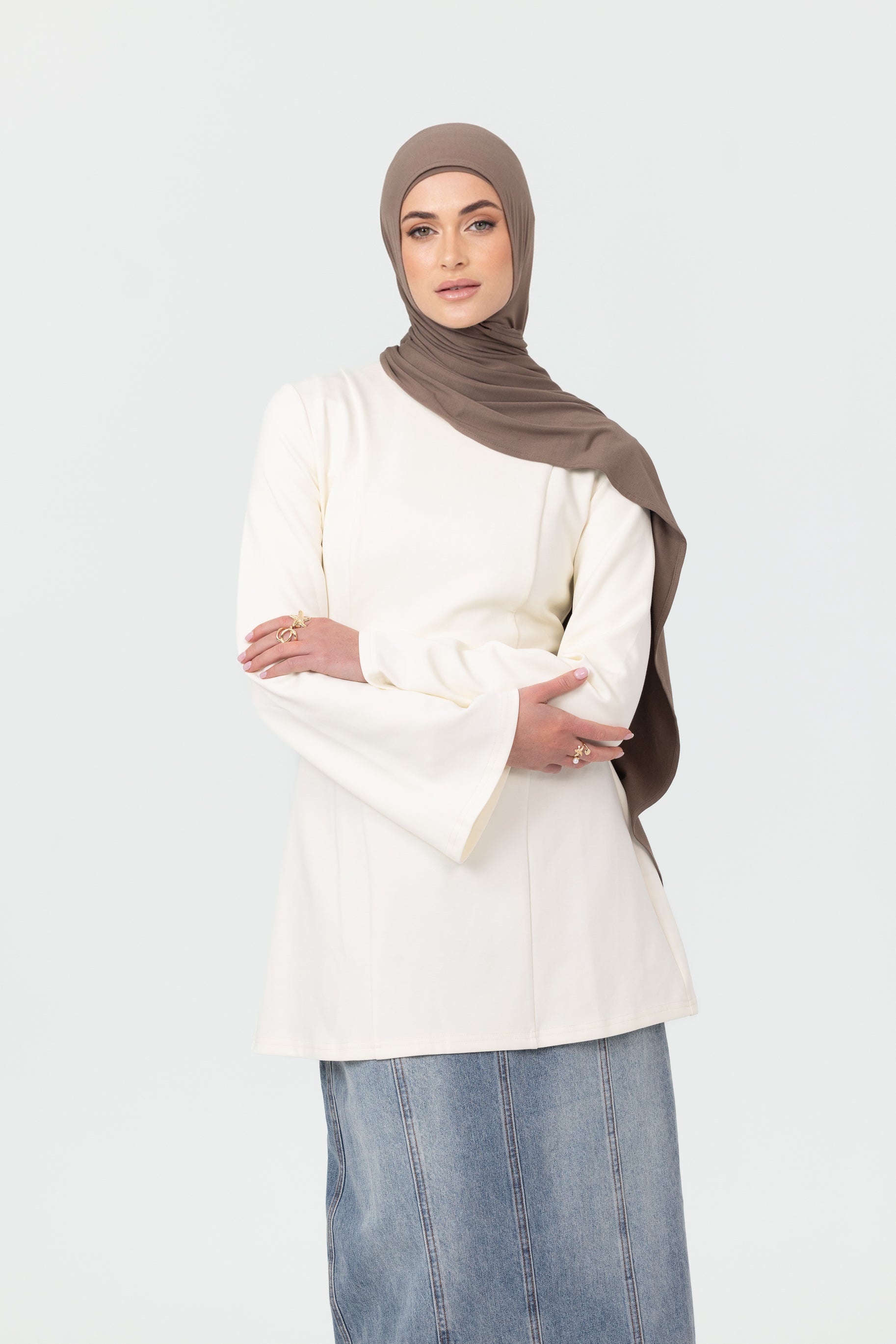 Cotton Contour Top - Ivory
