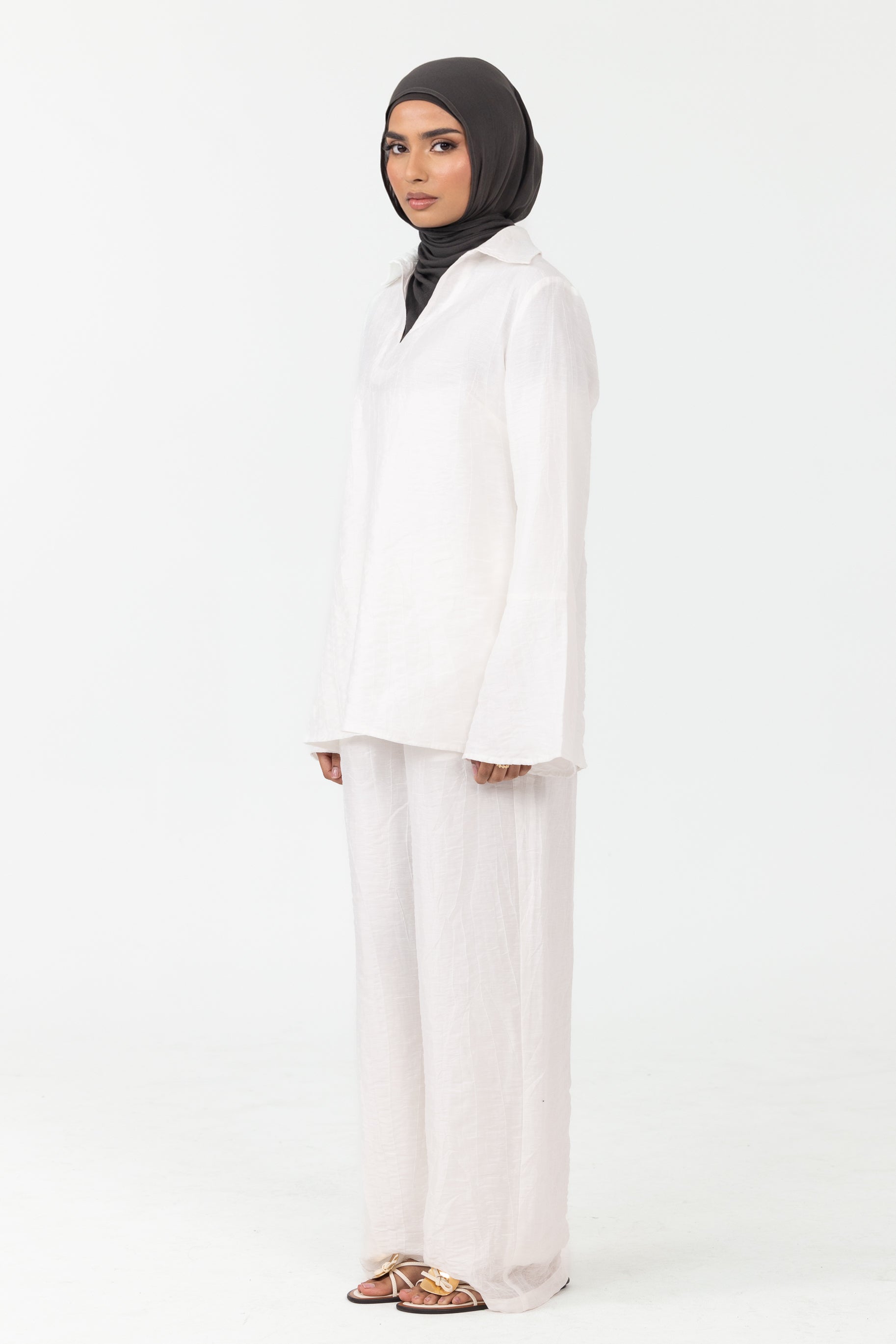 Nova Bell Sleeve Tunic - White