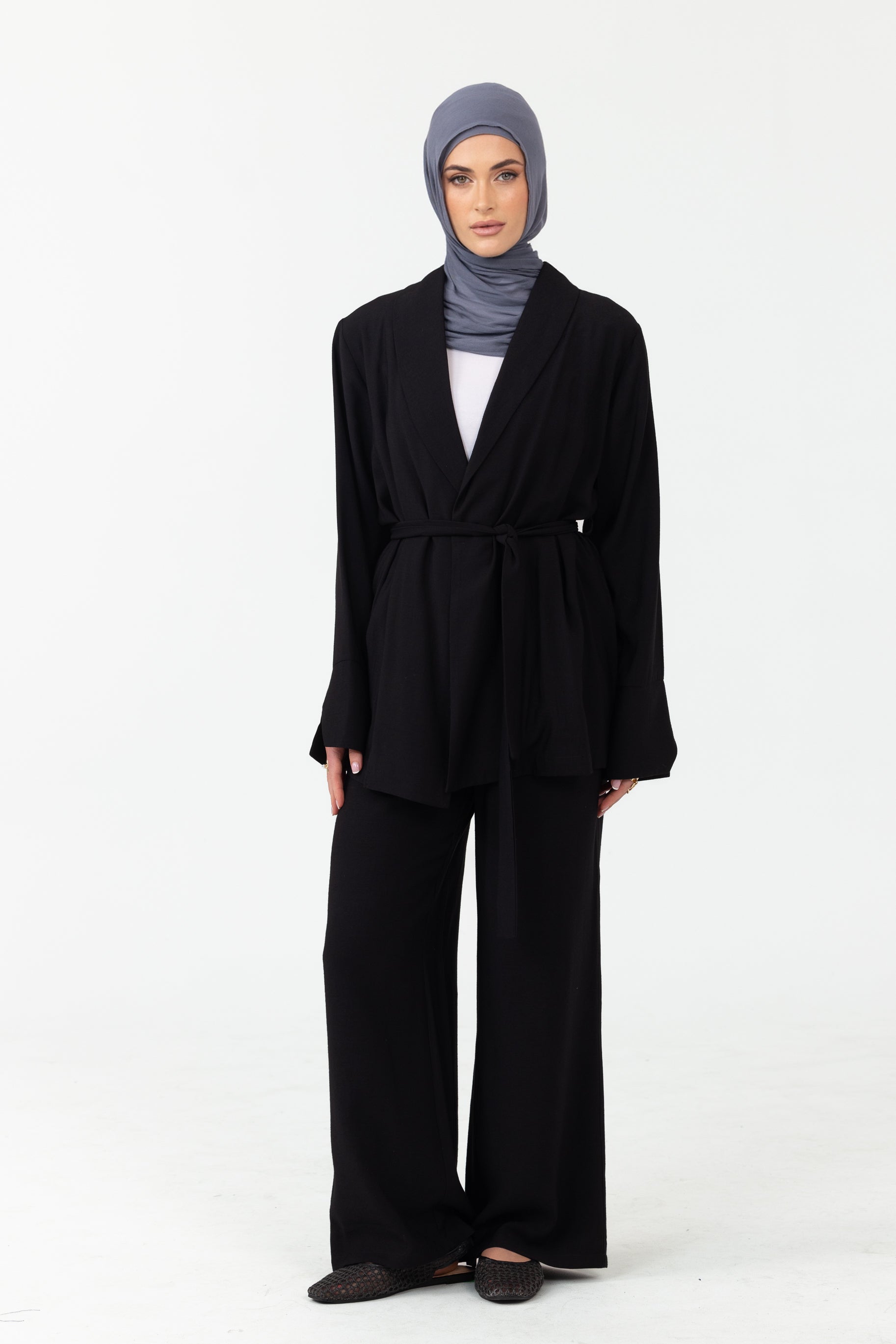 Nadira Co Ord Linen Jacket - Black