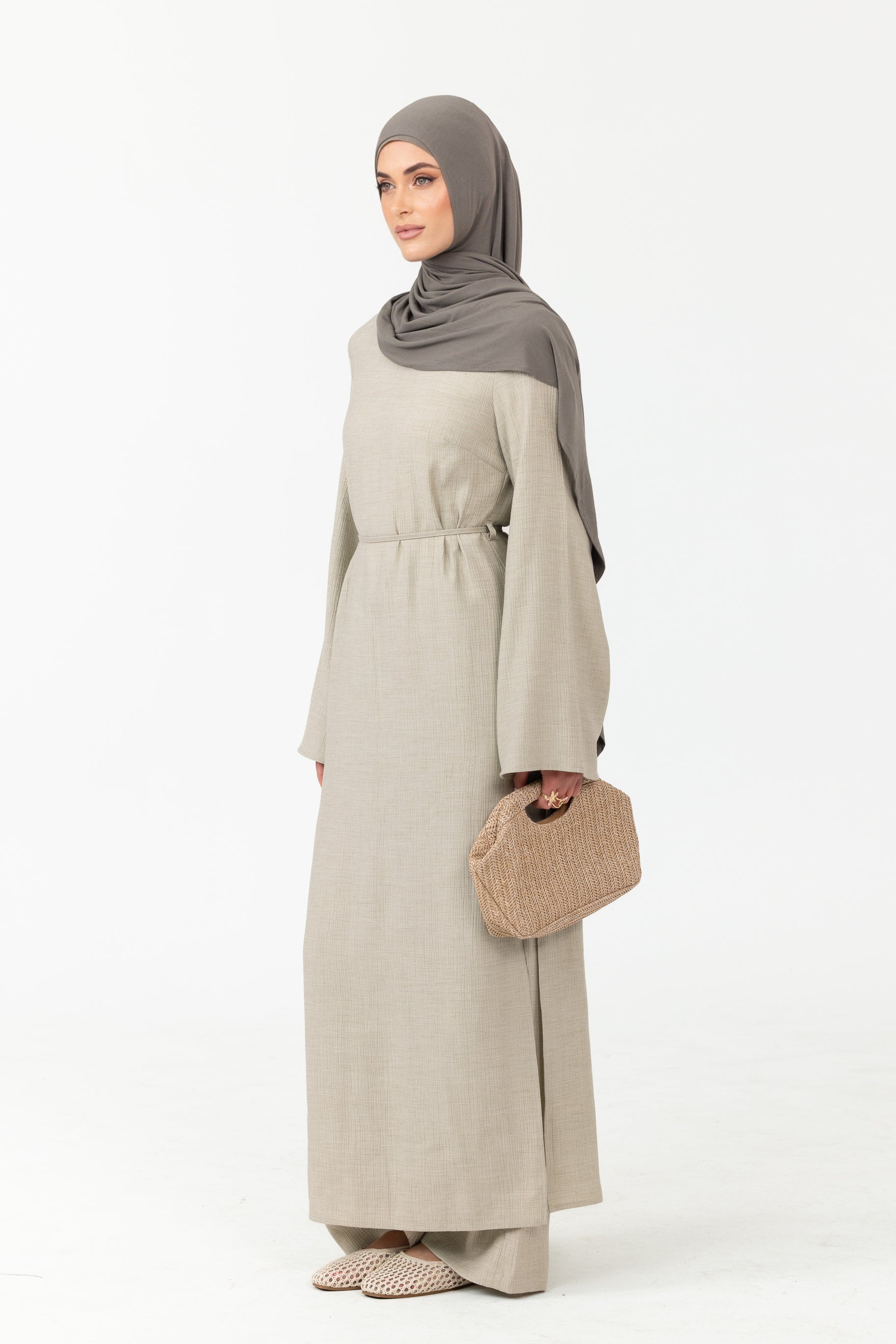 Yara Crinkle Split Tunic - Pistachio