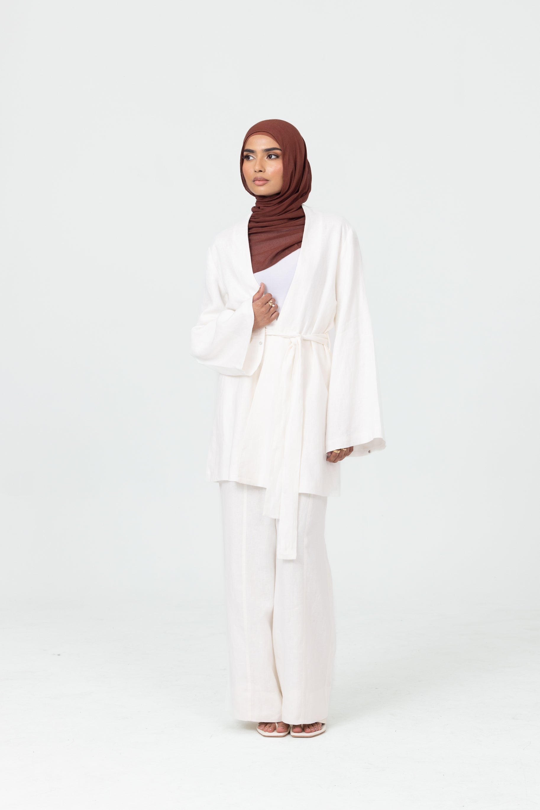 Anaya Wide Leg Pants - White