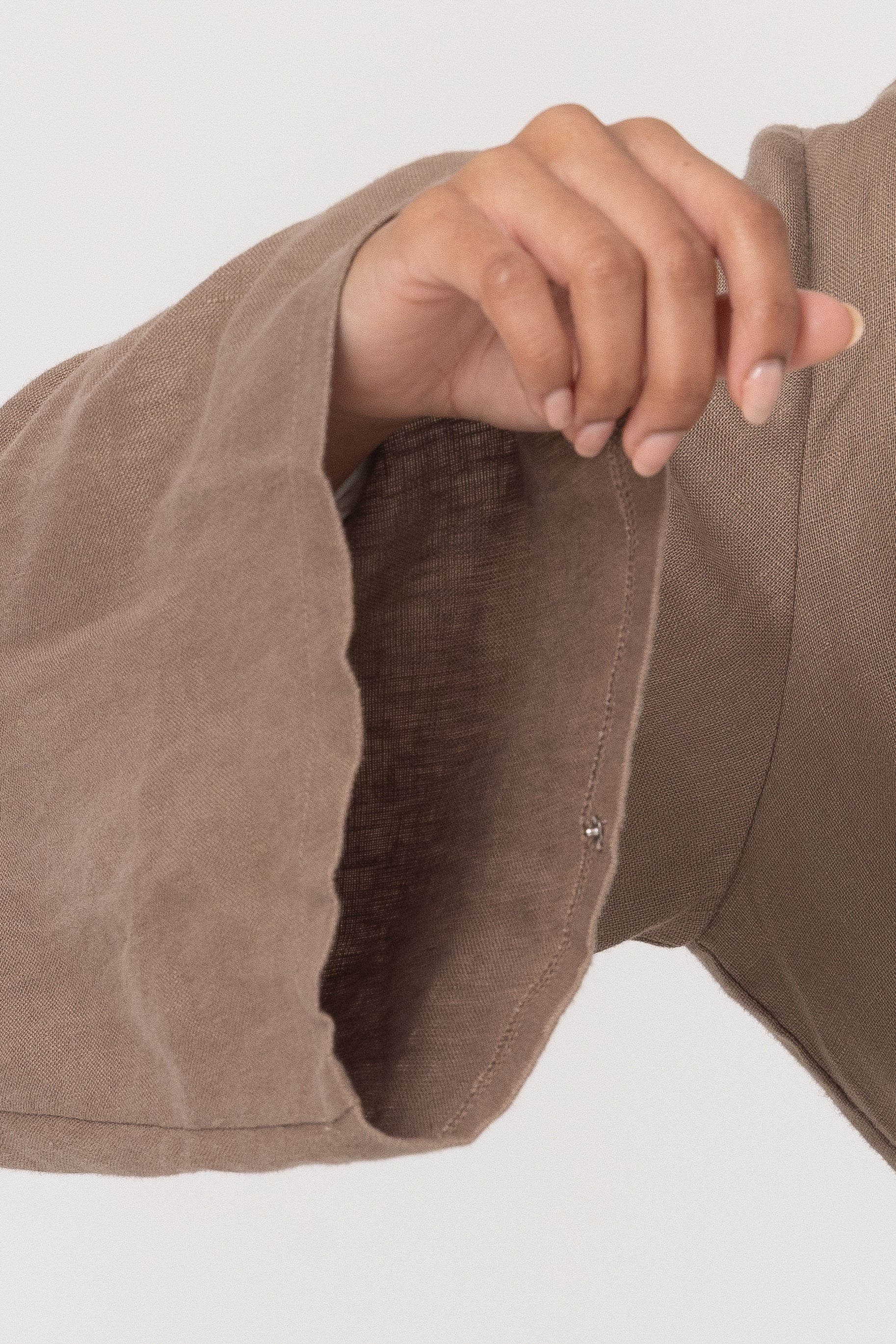 Anaya Open Blouse - Mocha