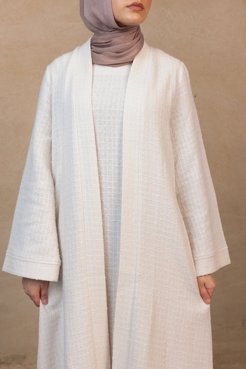 Tweed Kimono - White