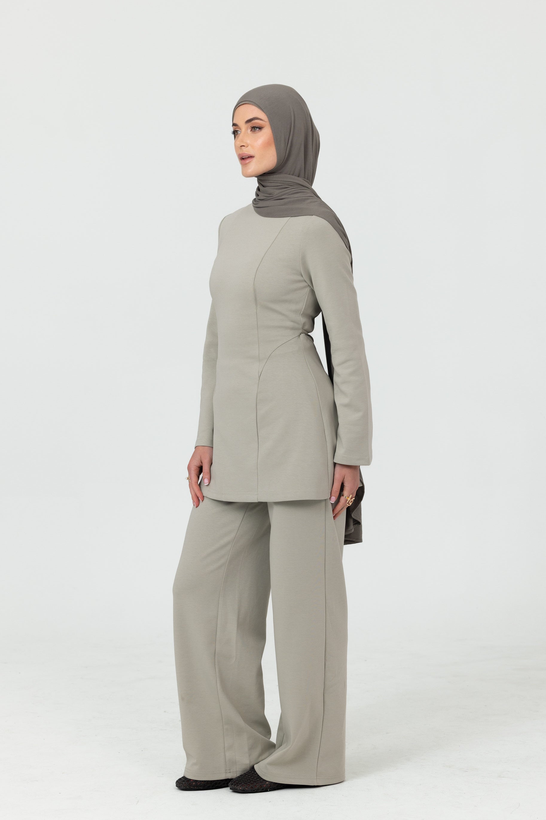 Cotton Contour Top - Sage