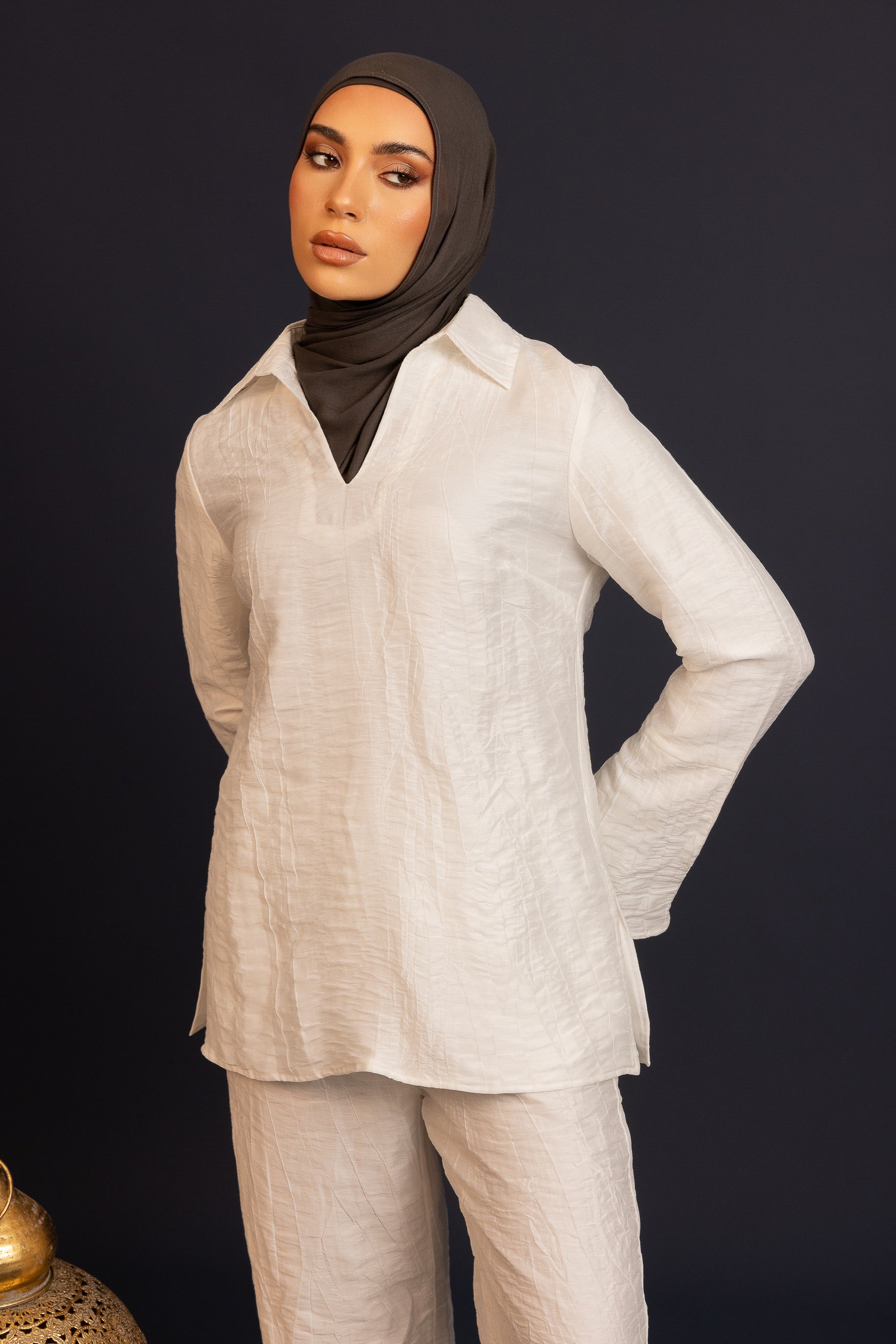 Nova Bell Sleeve Tunic - White