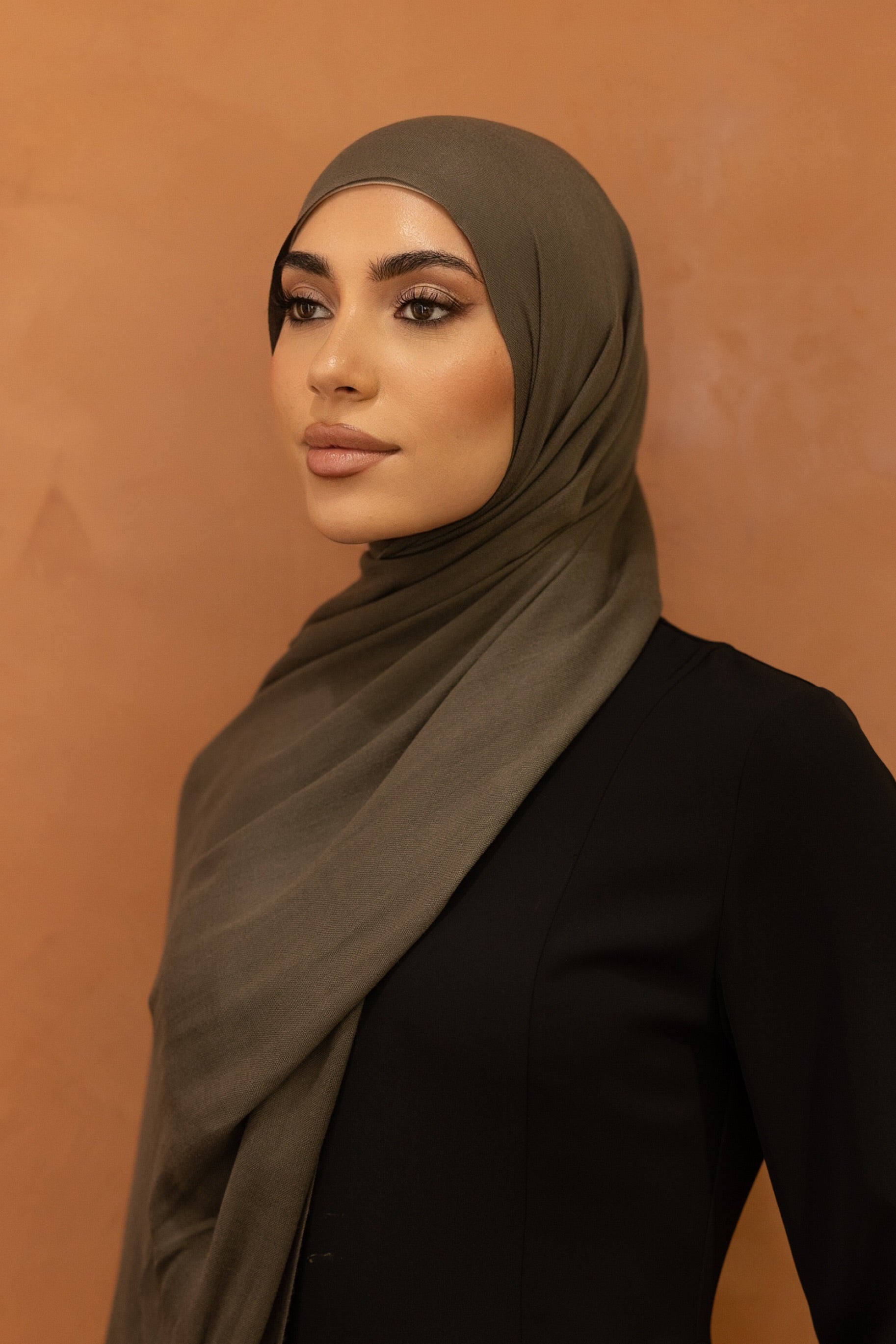 Premium Viscose Hijab - Olive Night