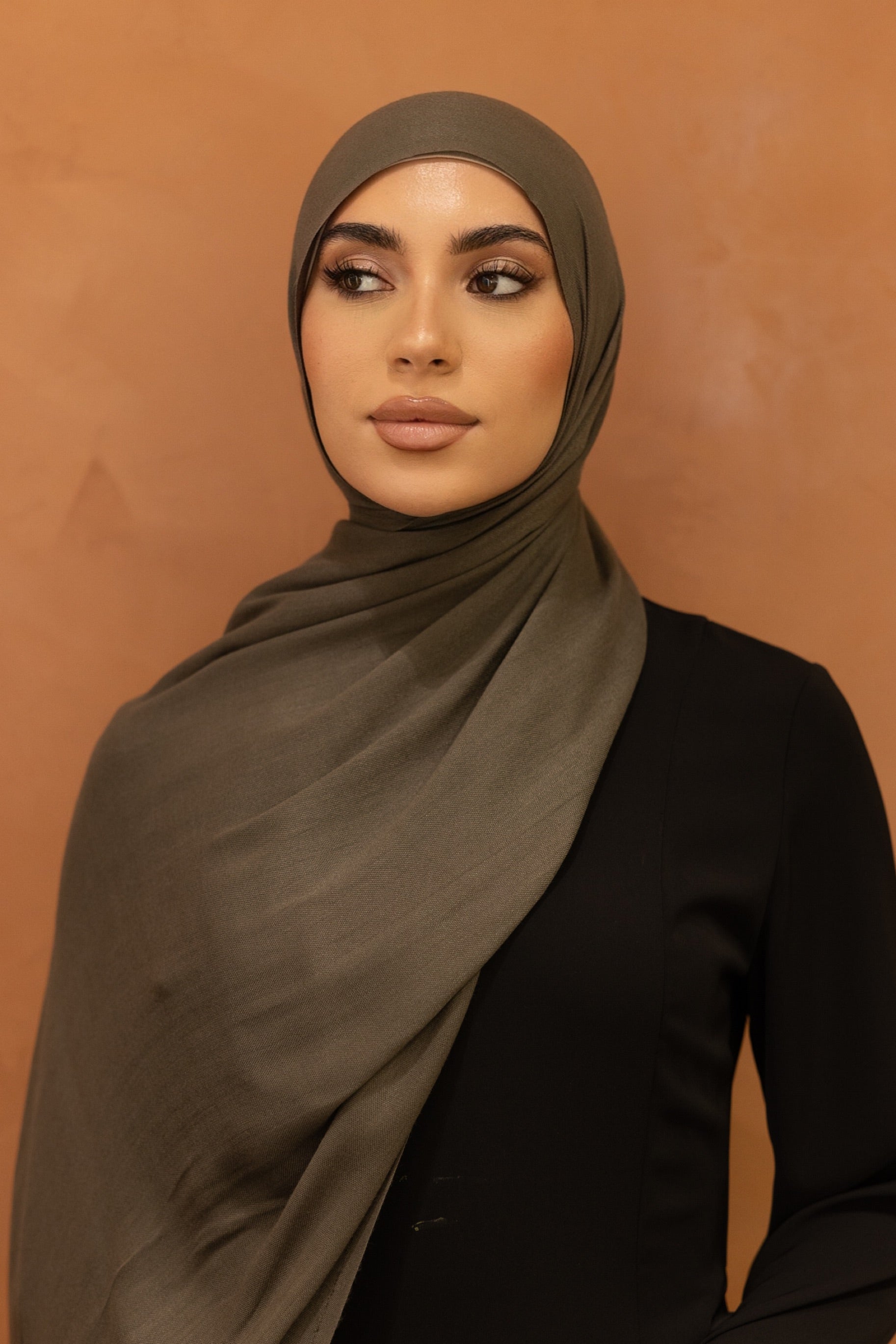 Premium Viscose Hijab - Olive Night