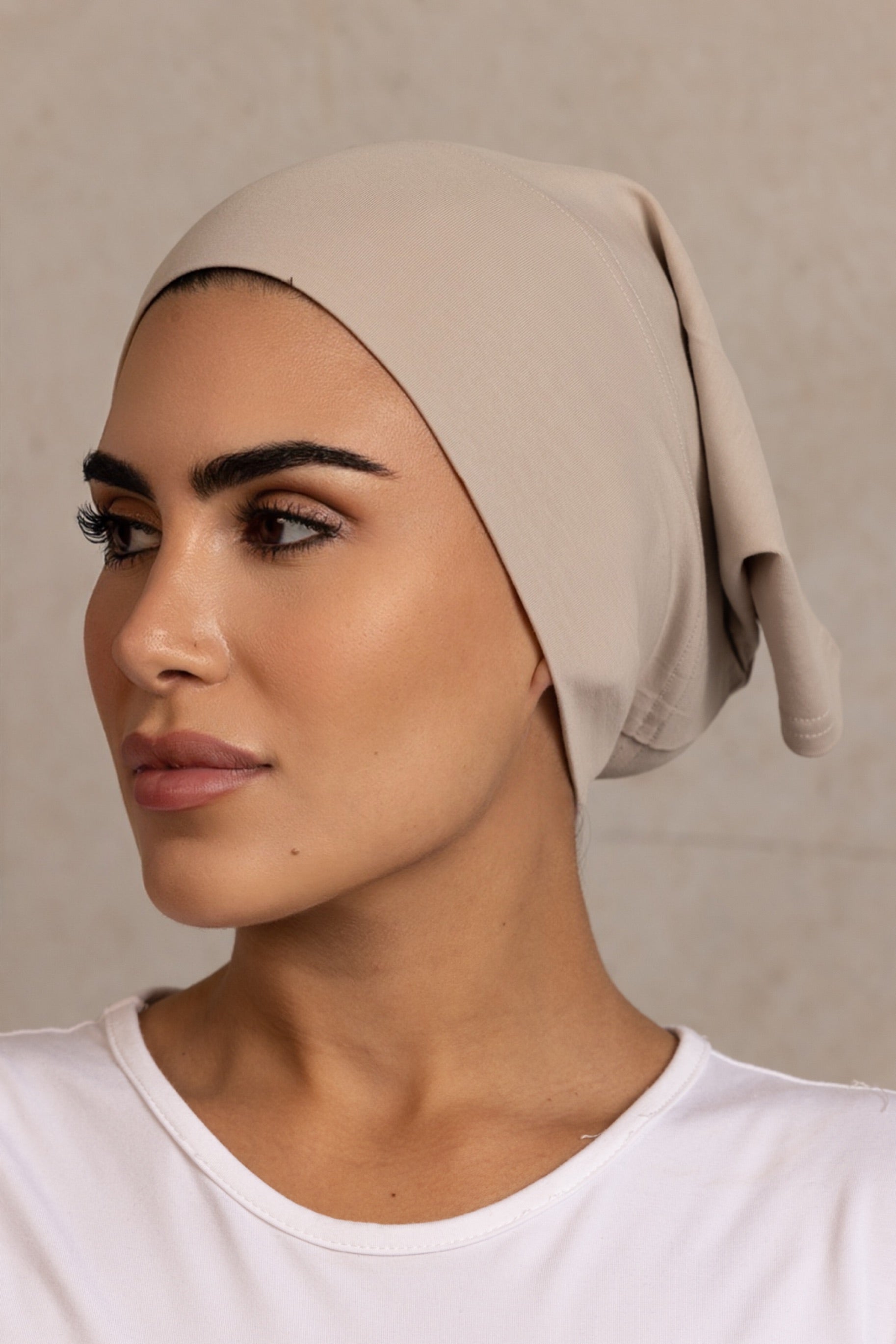 Ice Cotton Open Cap - Pebble