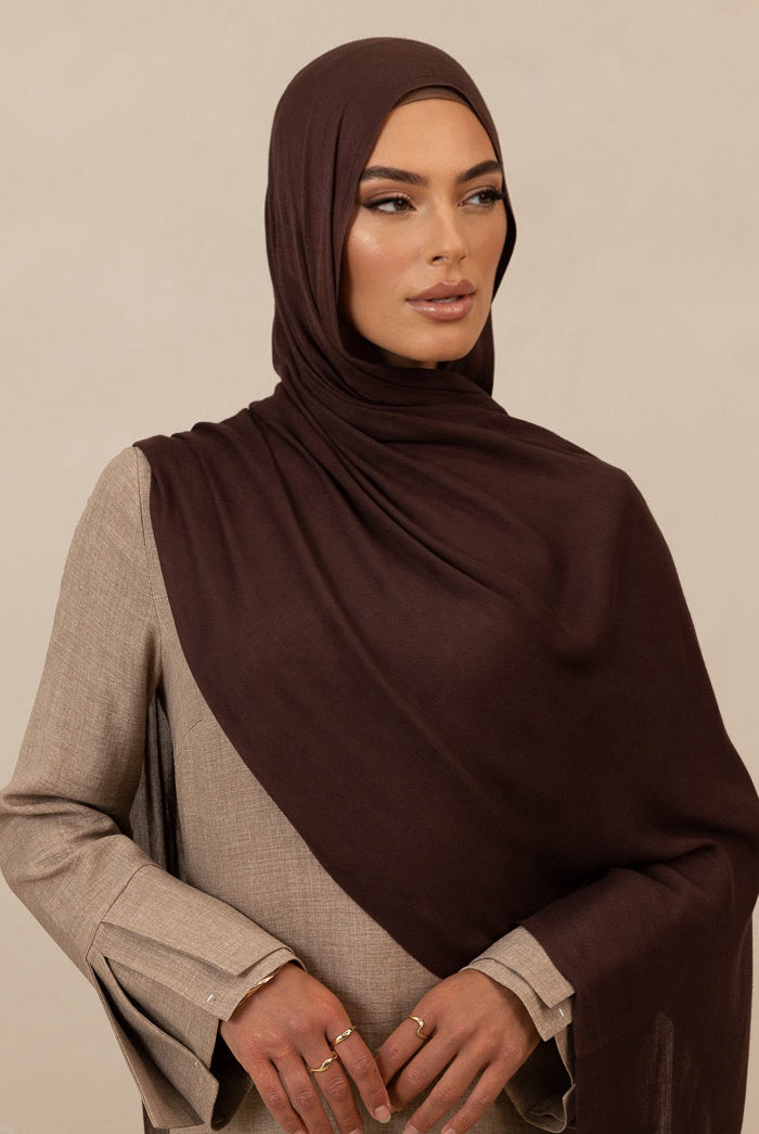 Premium Viscose Hijab - Seal Brown