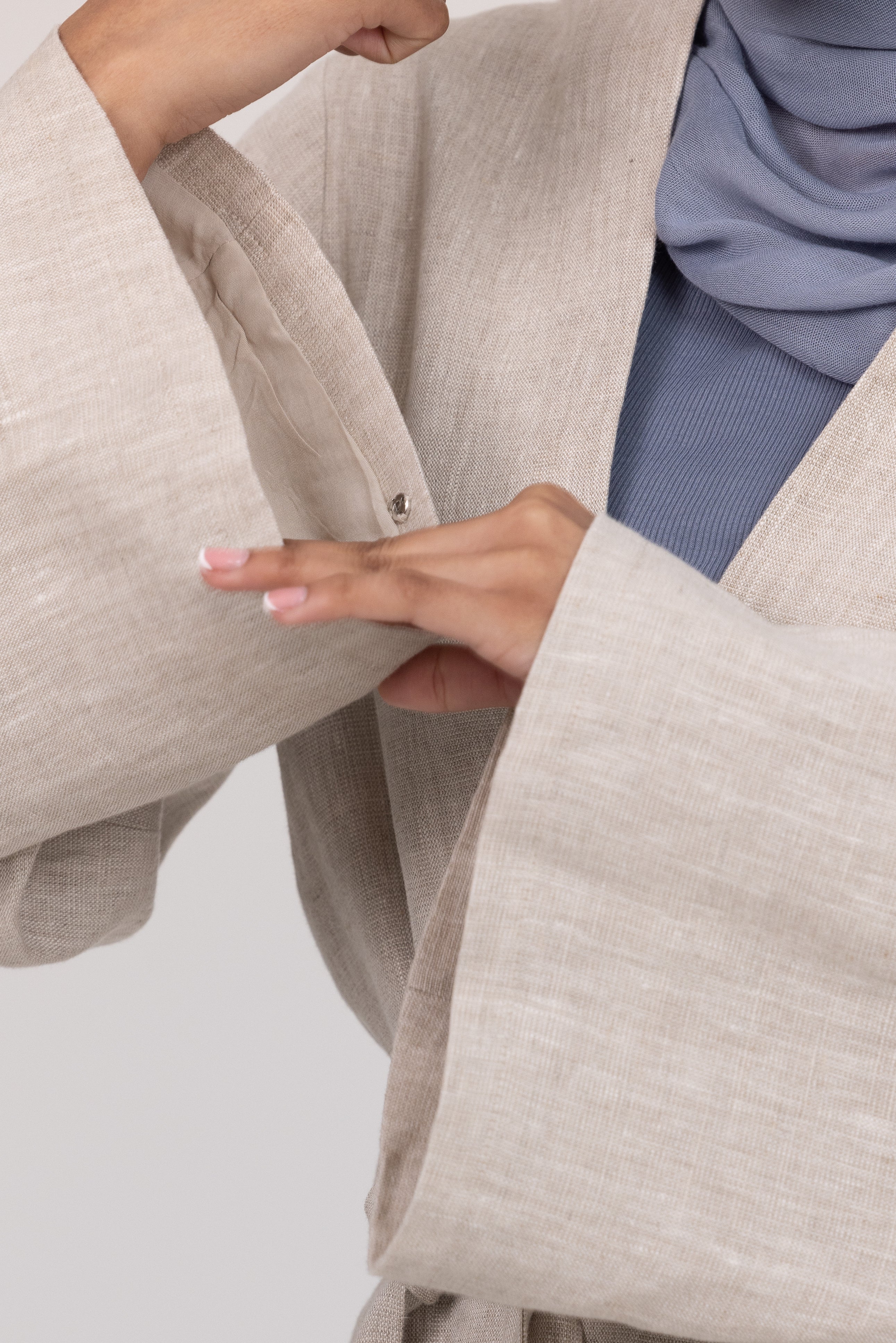 Anaya Open Blouse - Natural