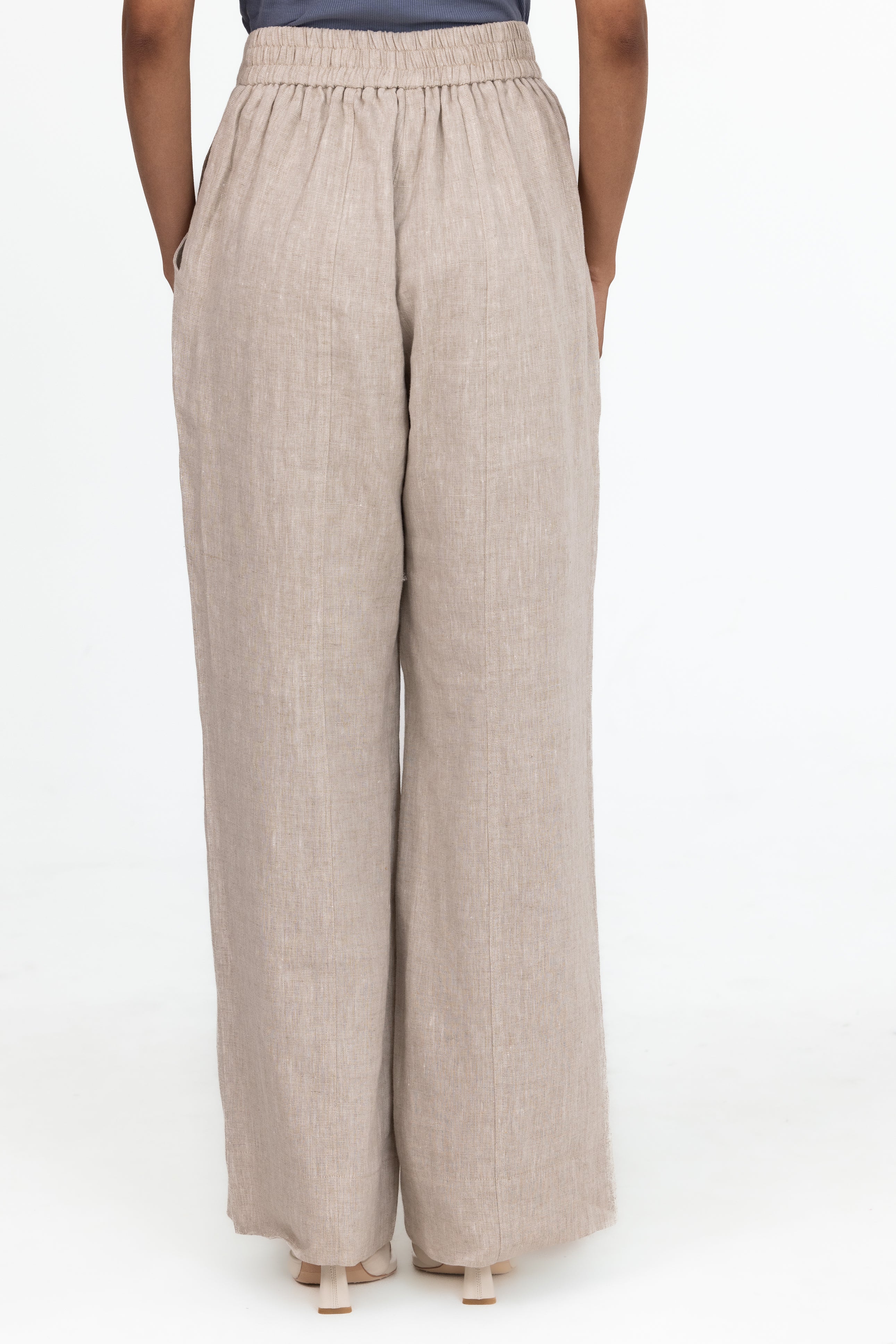Anaya Wide Leg Pants - Natural