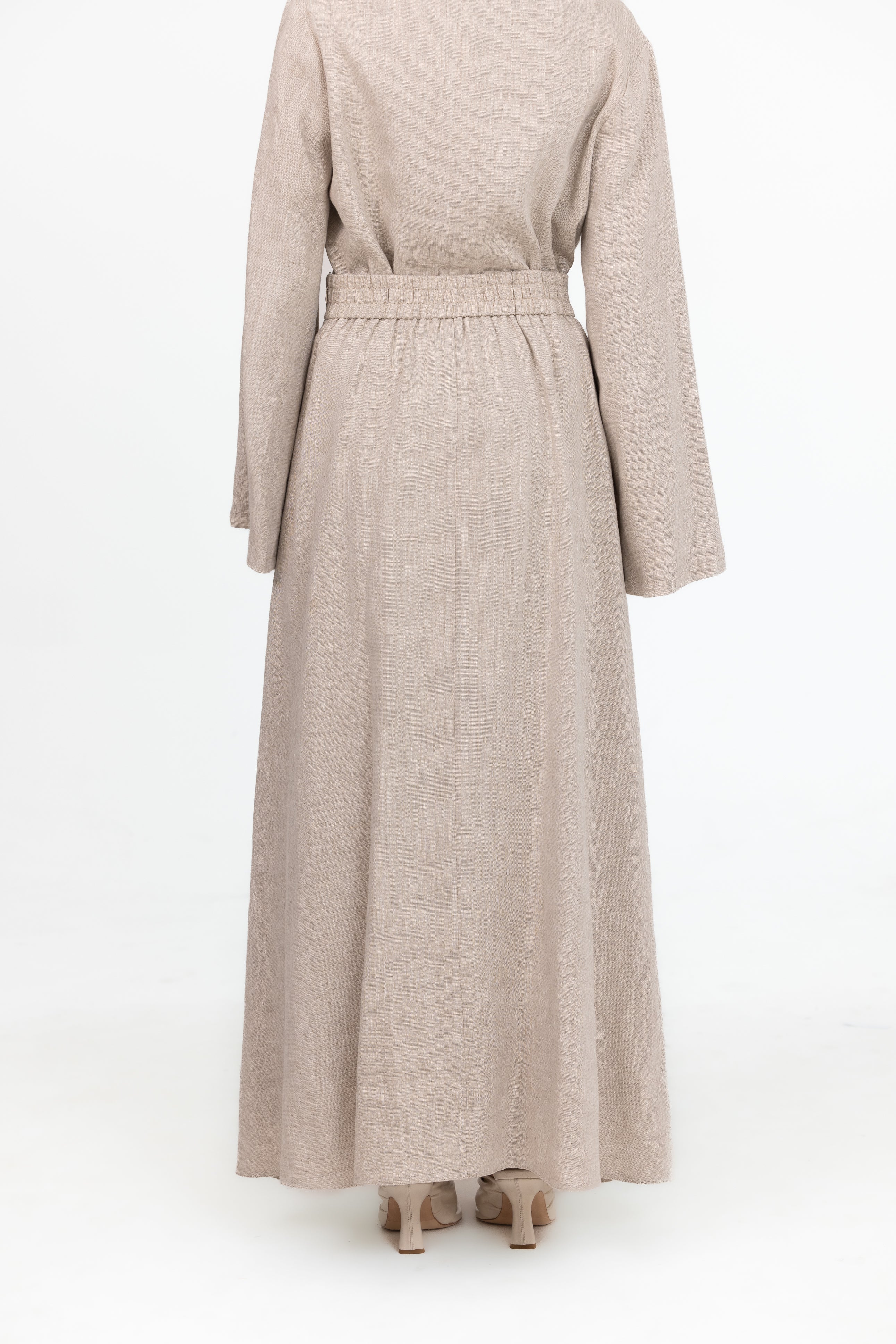 Anaya A Line Skirt - Natural