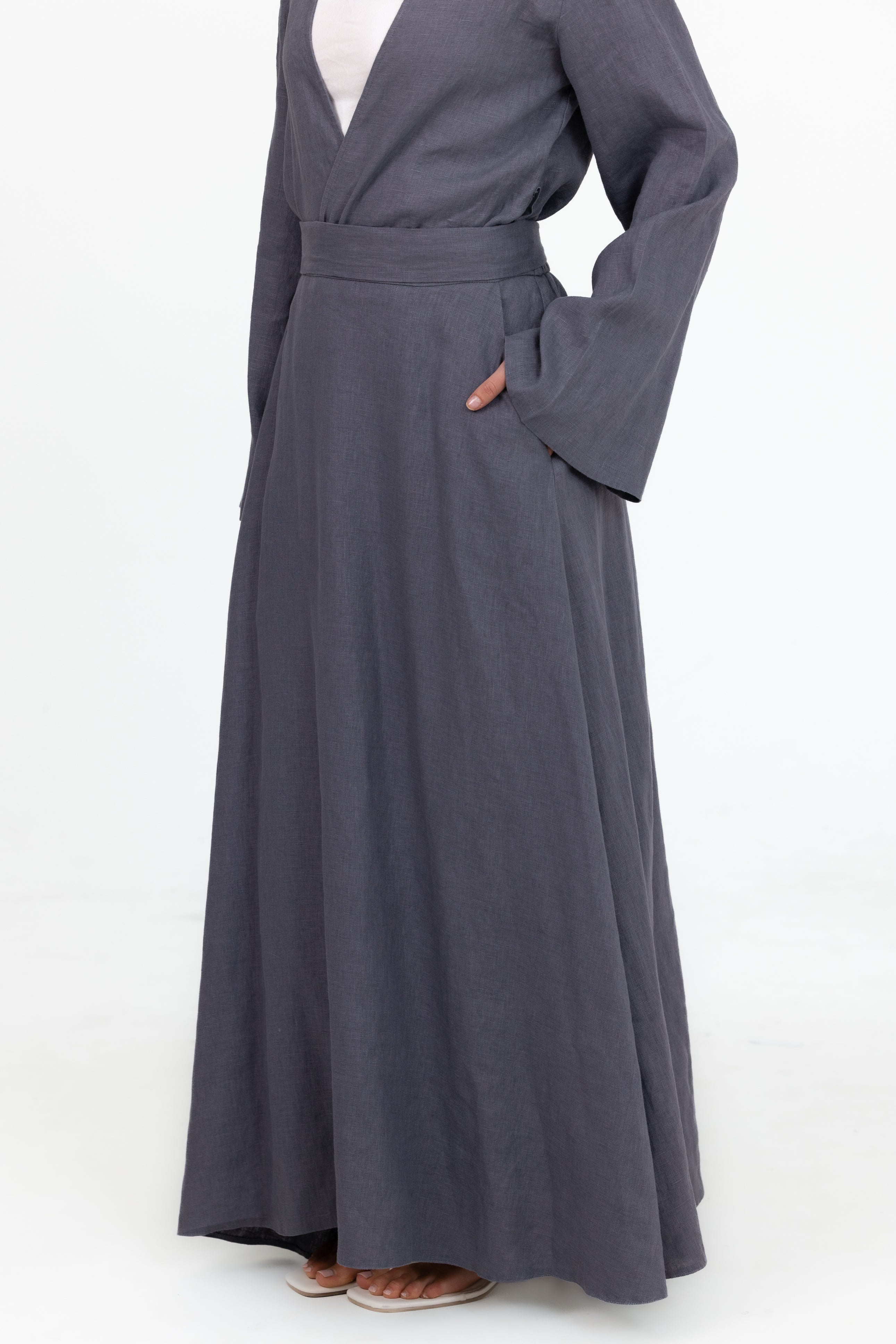 Anaya A Line Skirt - Slate