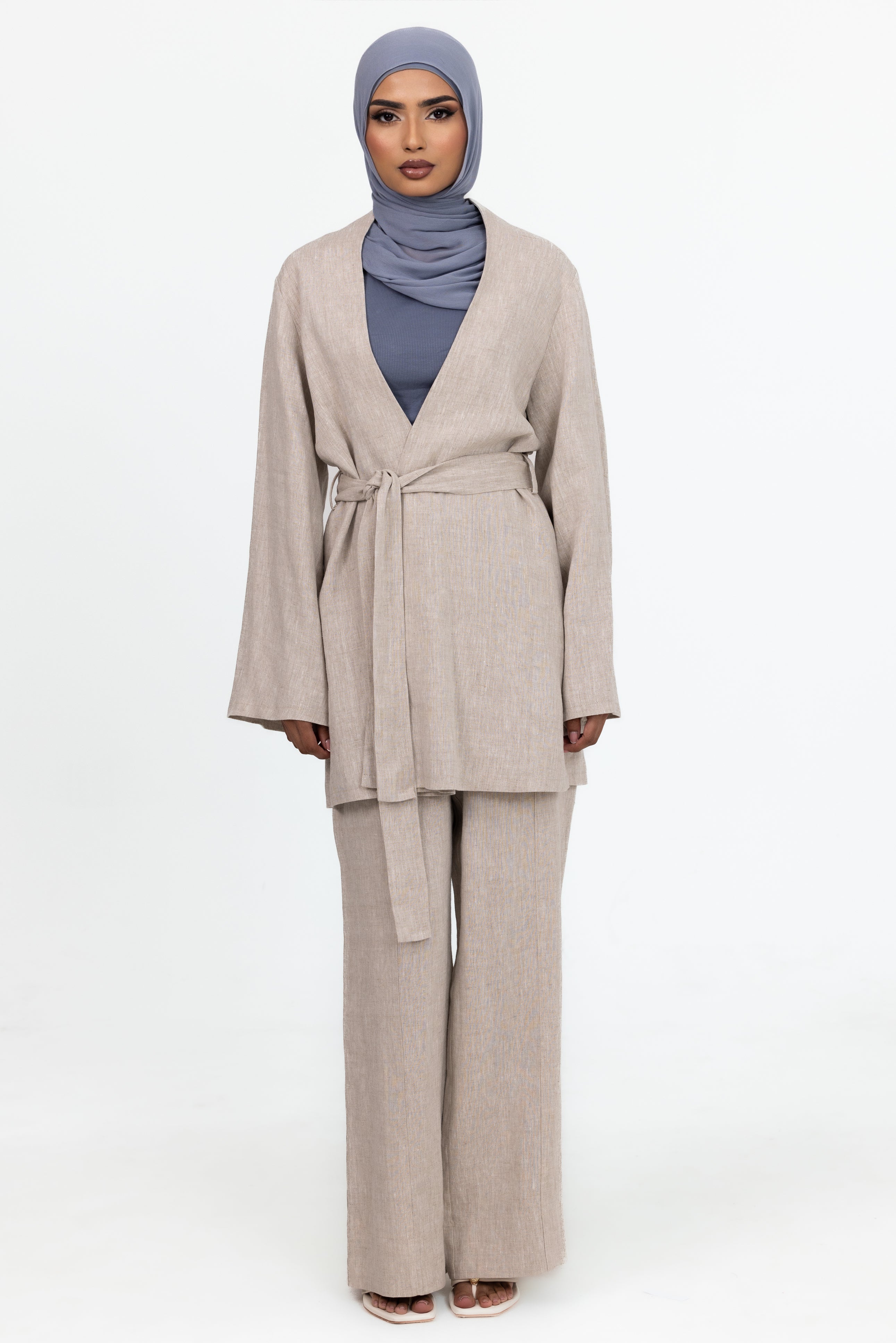 Anaya Open Blouse - Natural