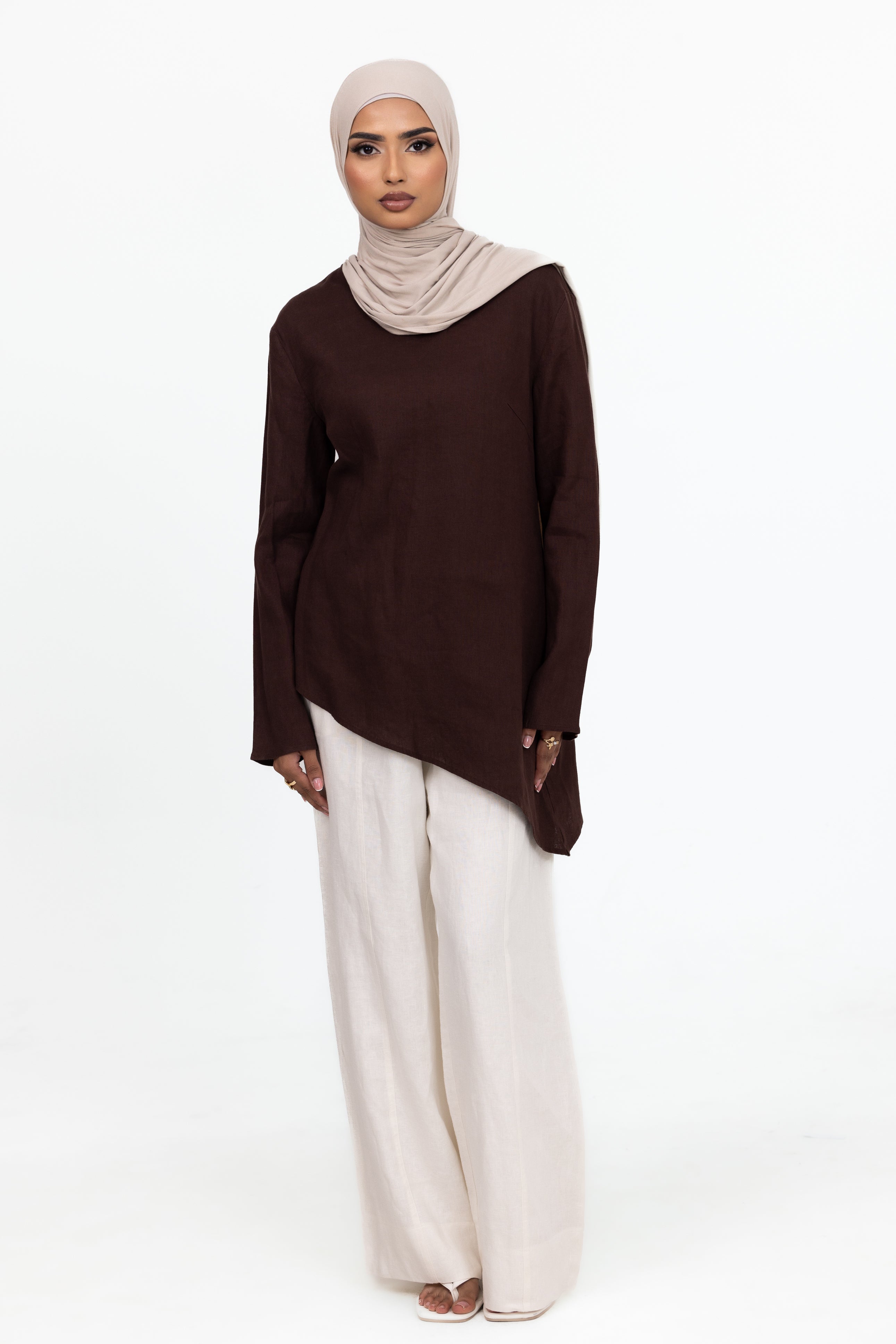 Anaya Asymmetric Top - Chocolate
