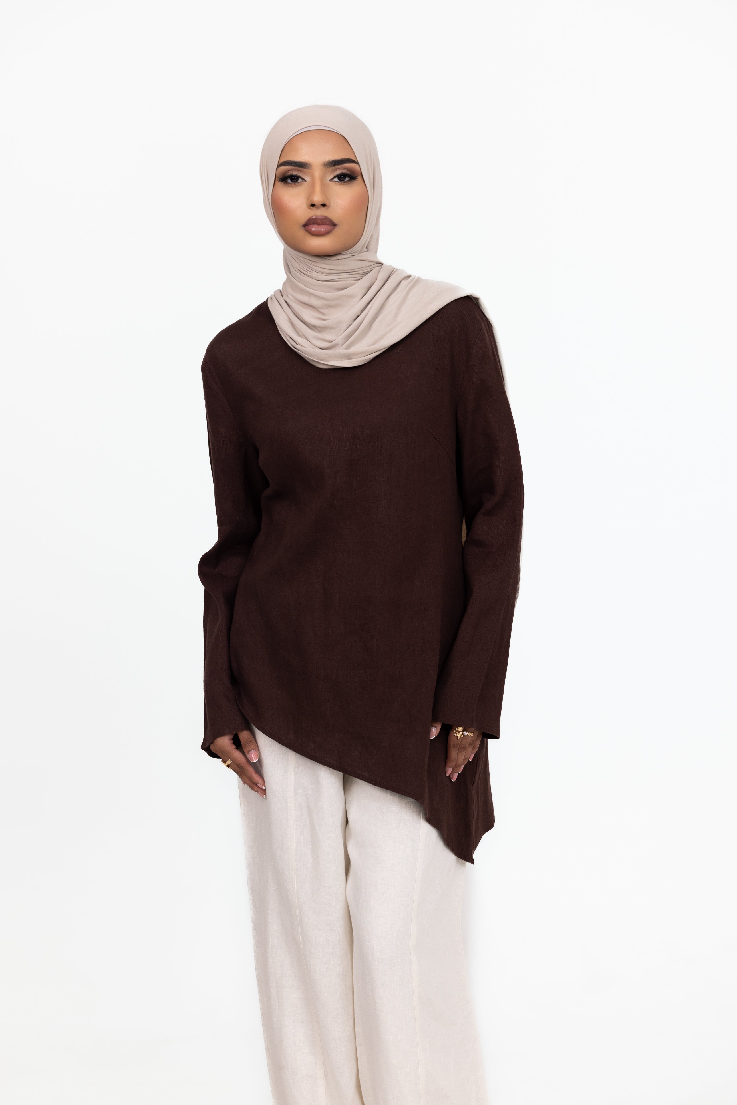 Anaya Asymmetric Top - Chocolate