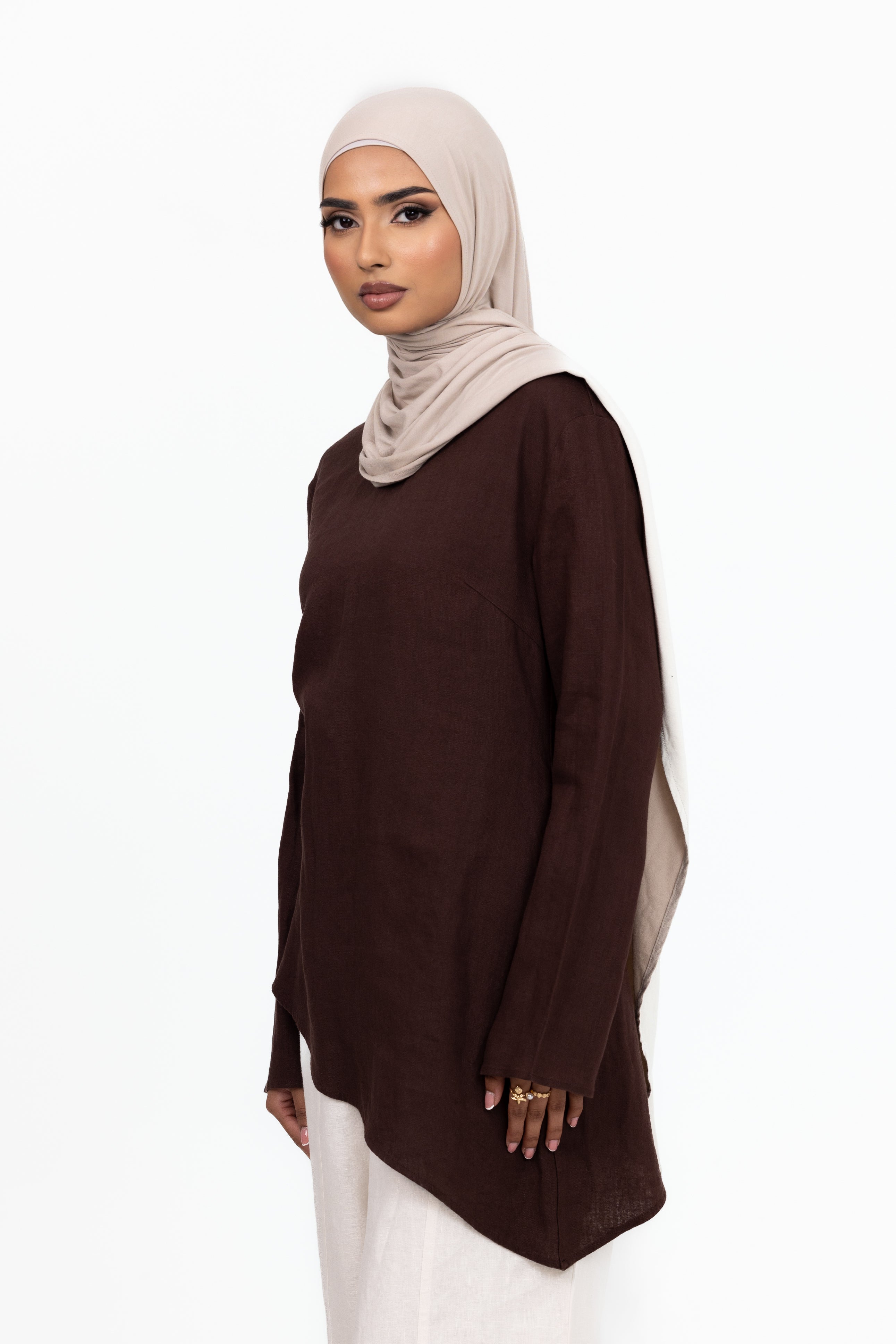 Anaya Asymmetric Top - Chocolate