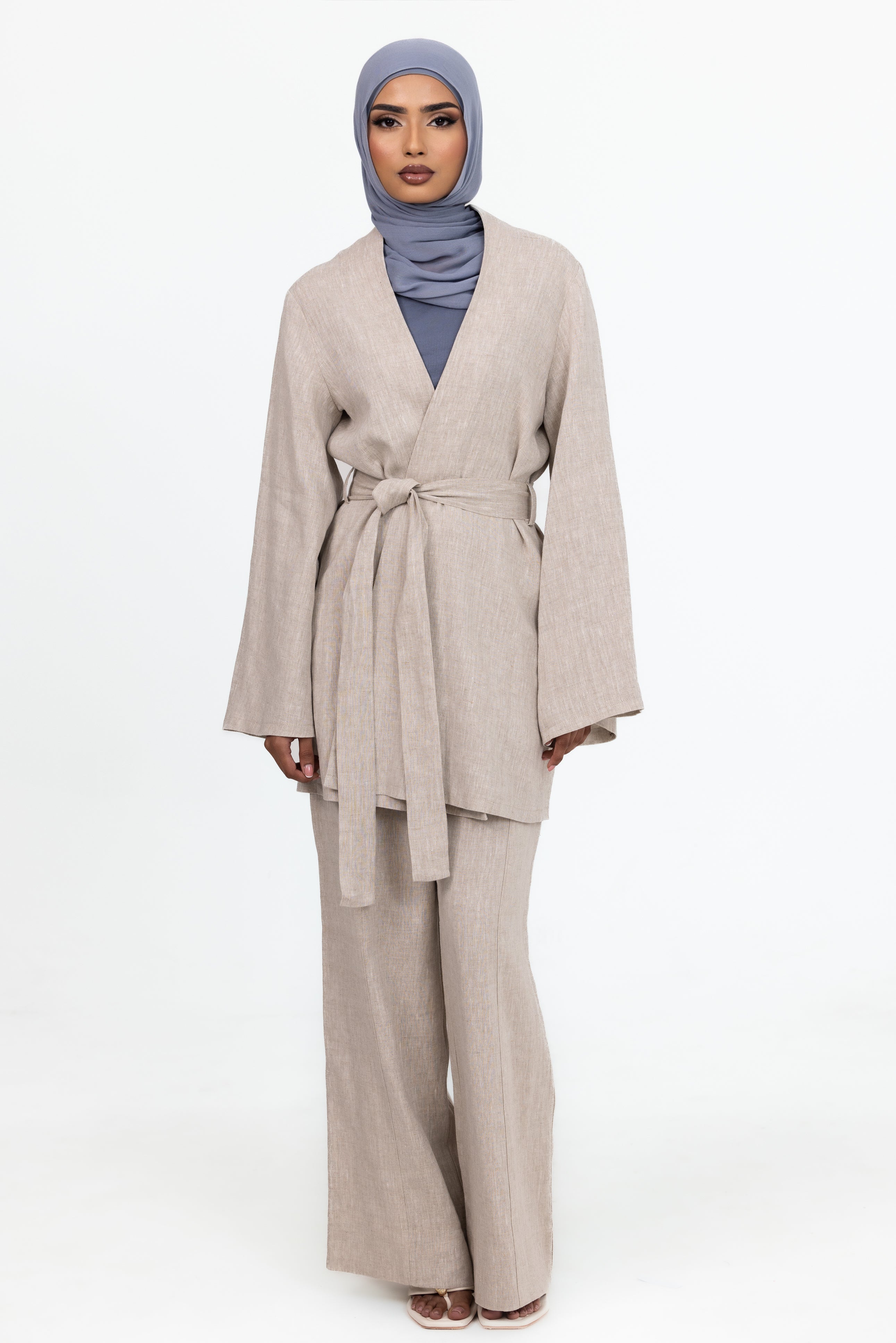 Anaya Wide Leg Pants - Natural