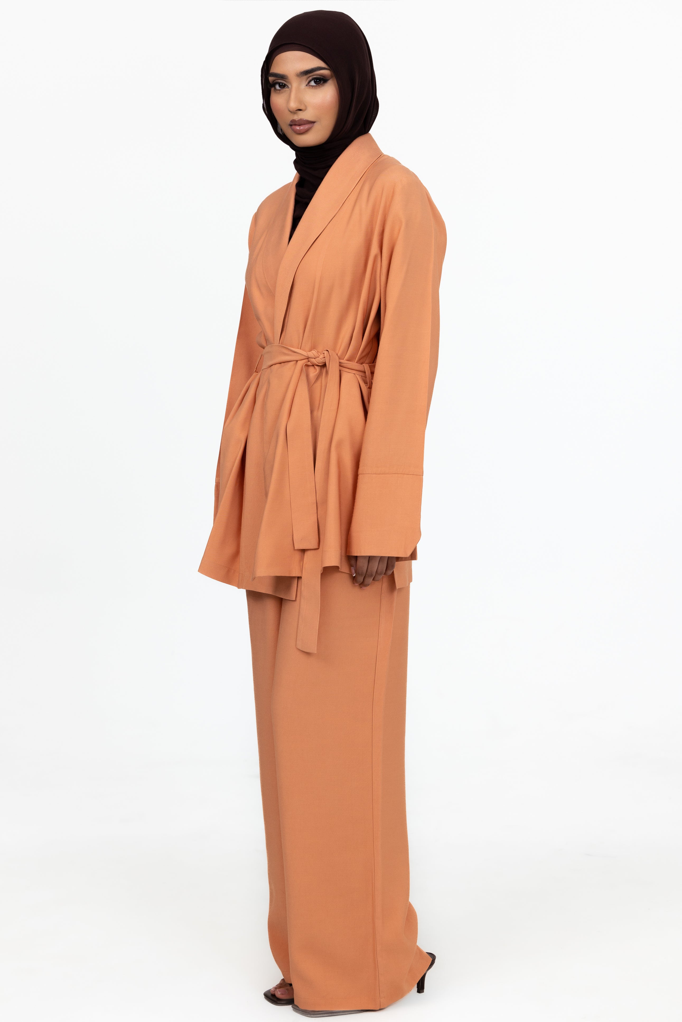 Nadira Co Ord Linen Pant - Muted Orange