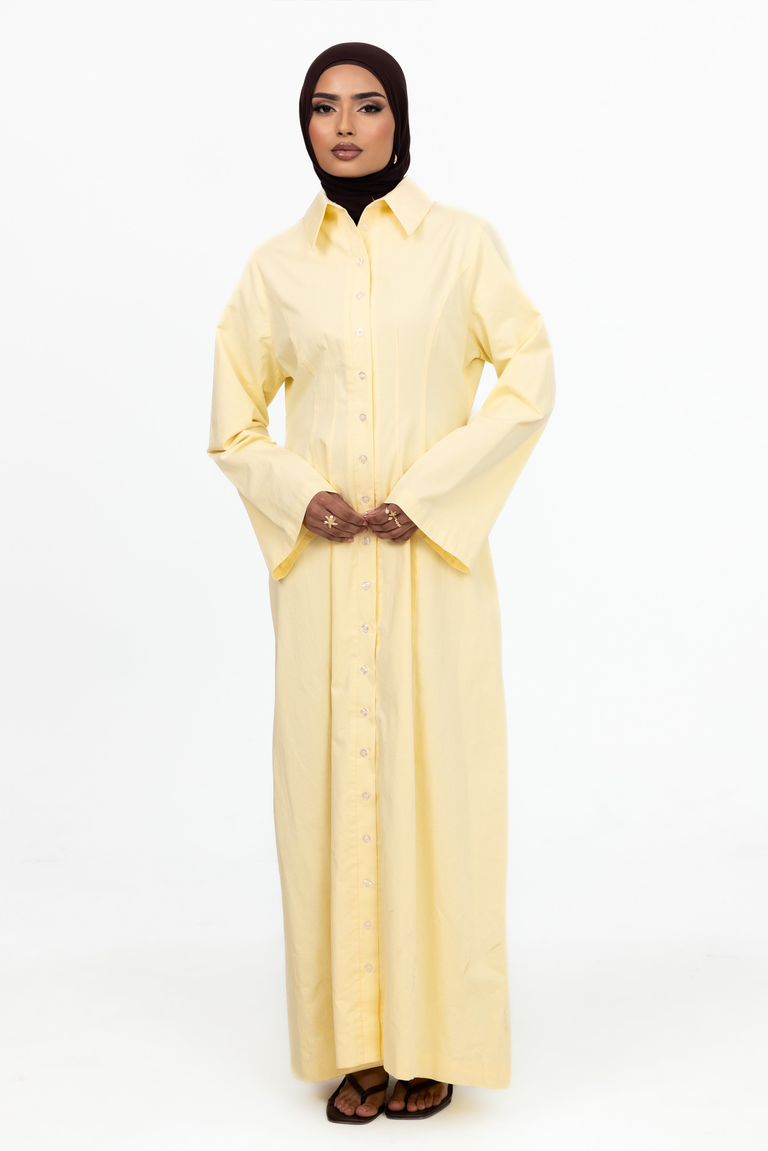 Sunday Shirt Dress - Lemon