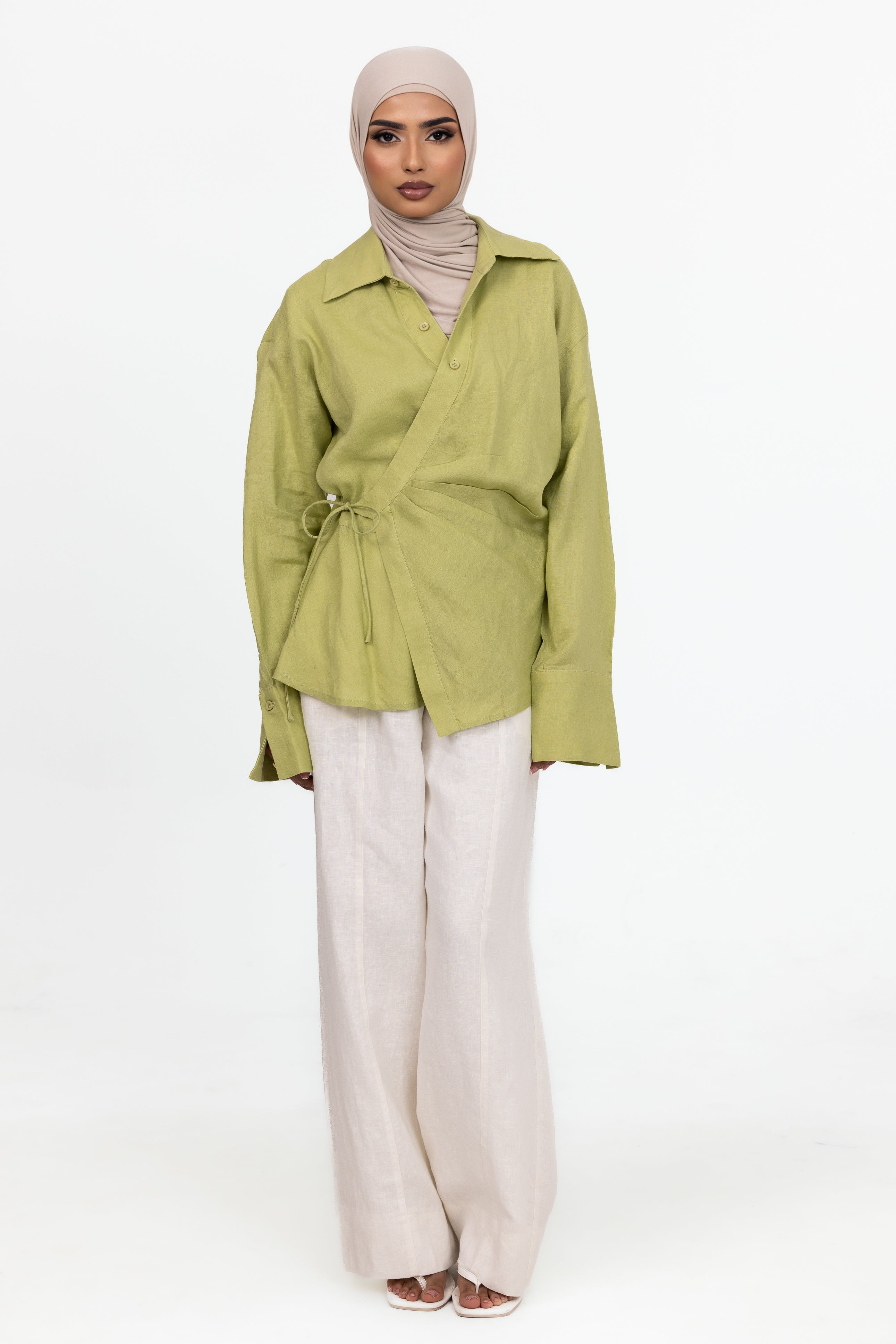 Siara Wrap Shirt - Lime