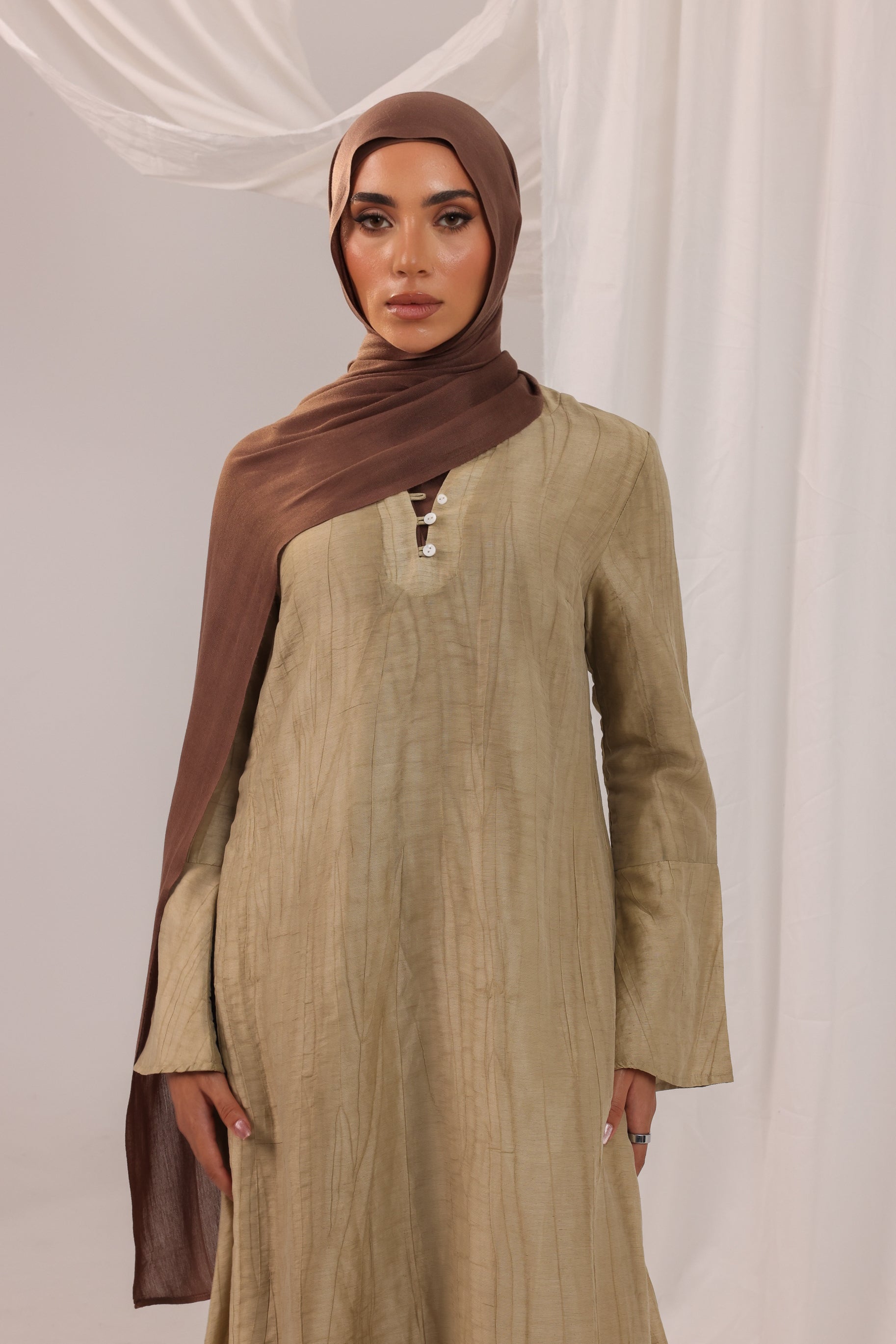 Azalea Kaftan Abaya - Beige