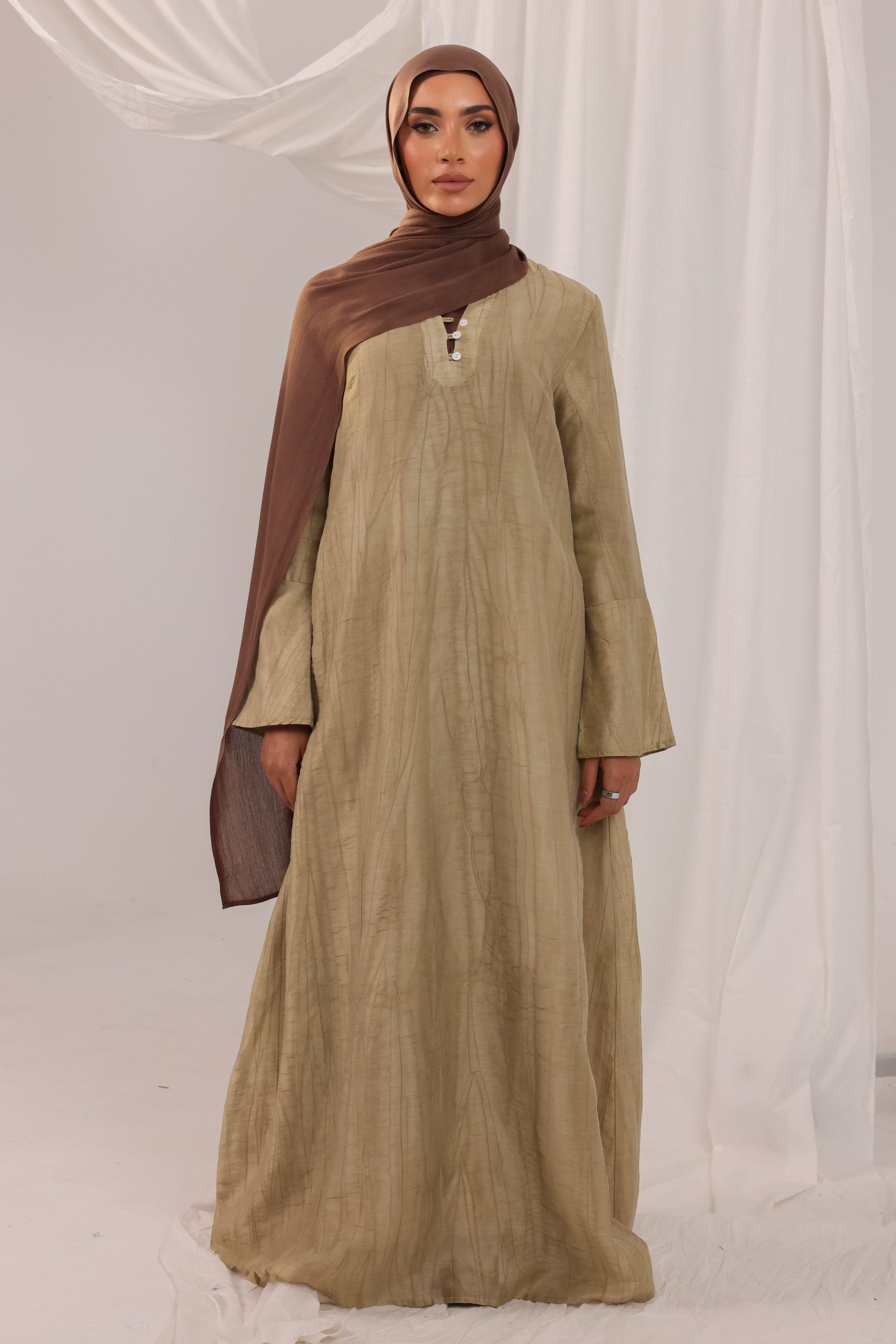 Azalea Kaftan Abaya - Beige