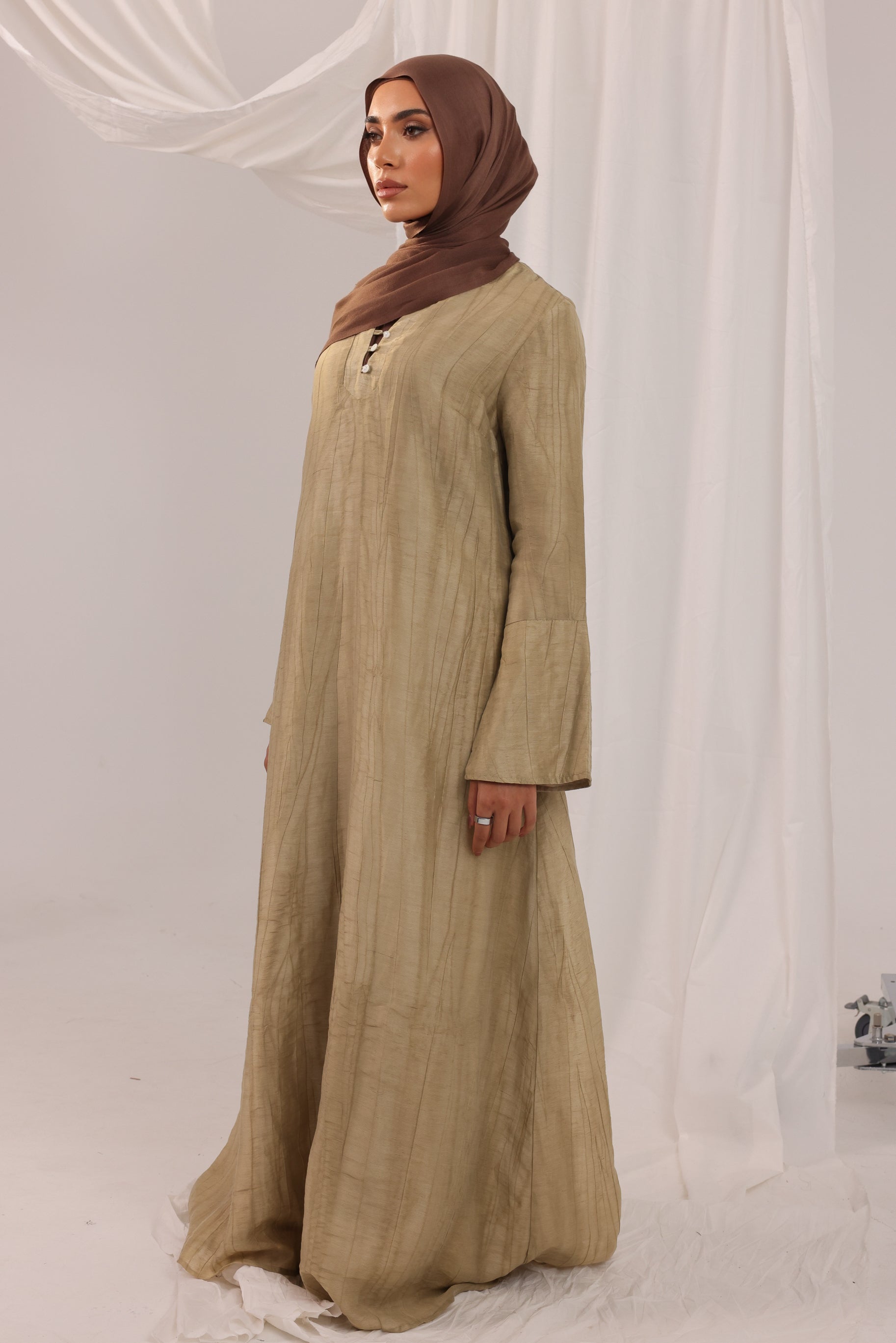 Azalea Kaftan Abaya - Beige