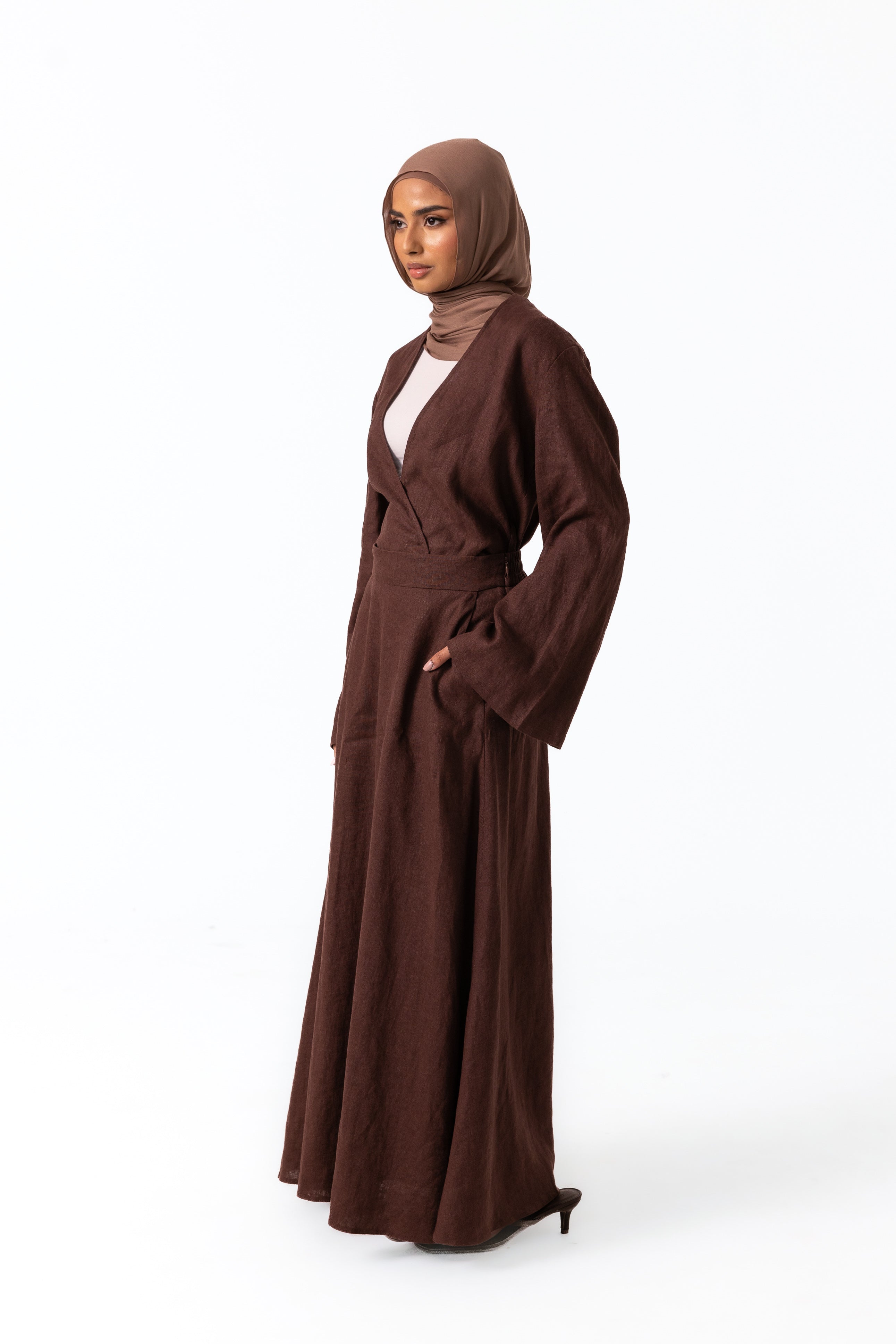 Anaya A Line Skirt - Chocolate
