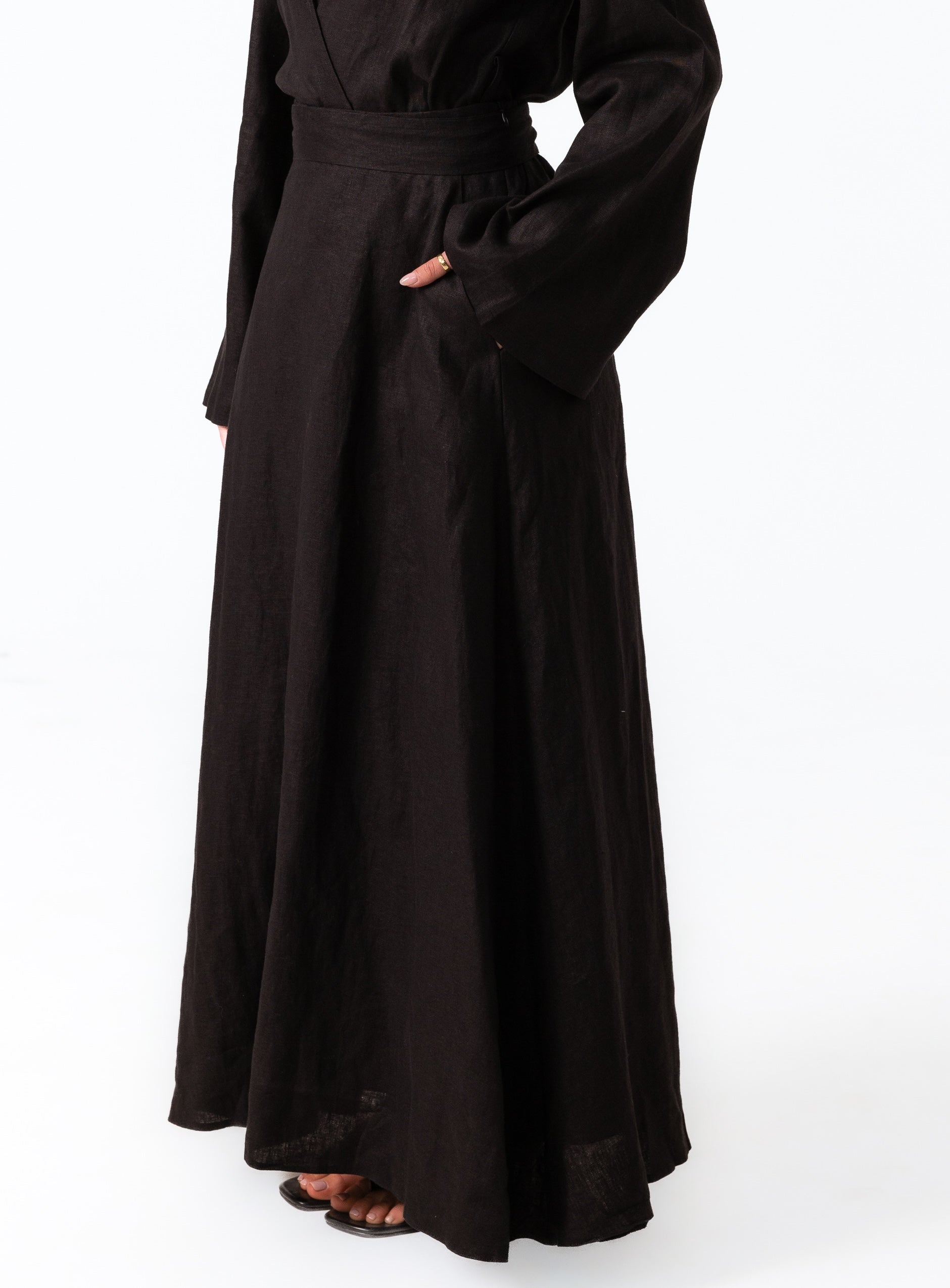Anaya A Line Skirt - Black