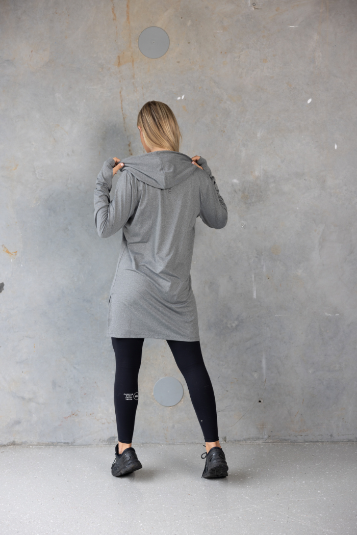 Long Sleeve Hoodie - Charcoal Melange