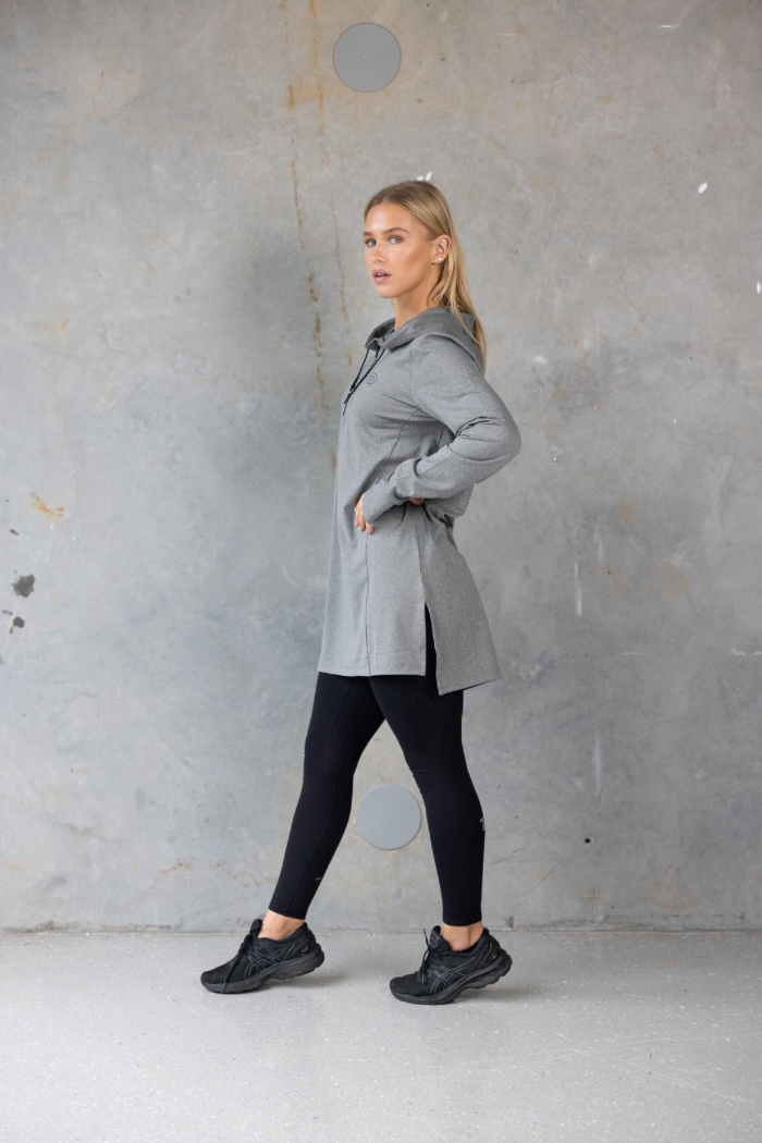 Long Sleeve Hoodie - Charcoal Melange