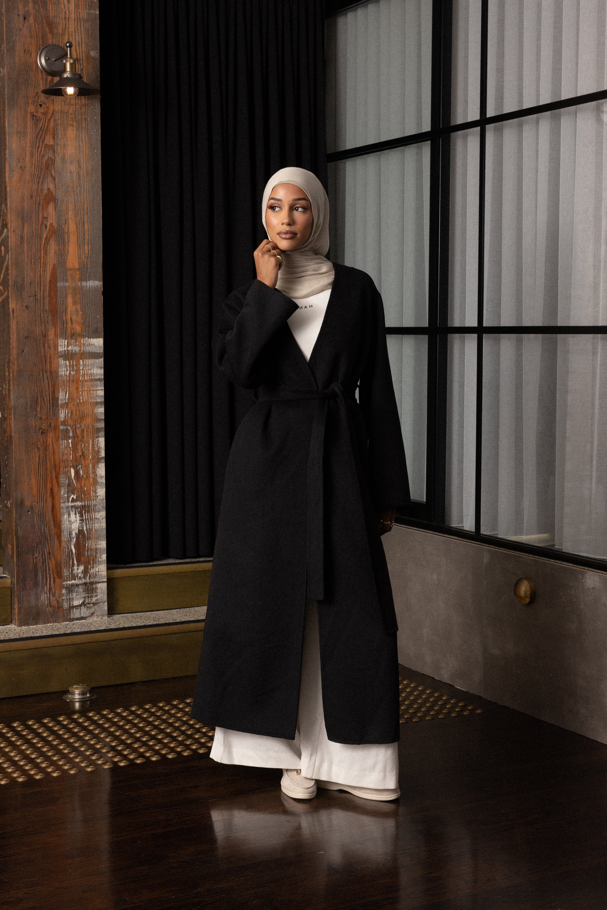 Tara Longline Coat - Black