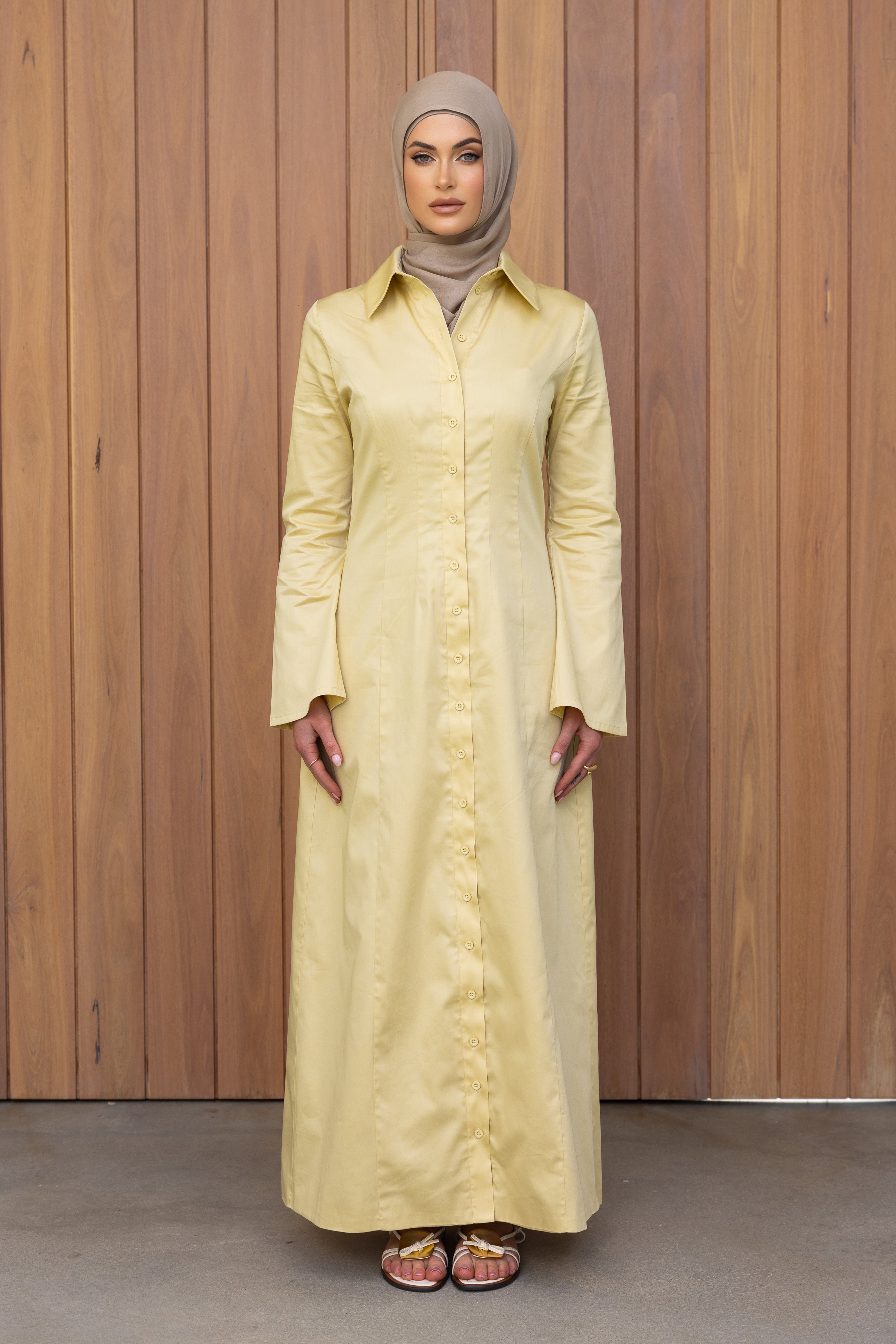 Nadira Shirt Dress - Yellow