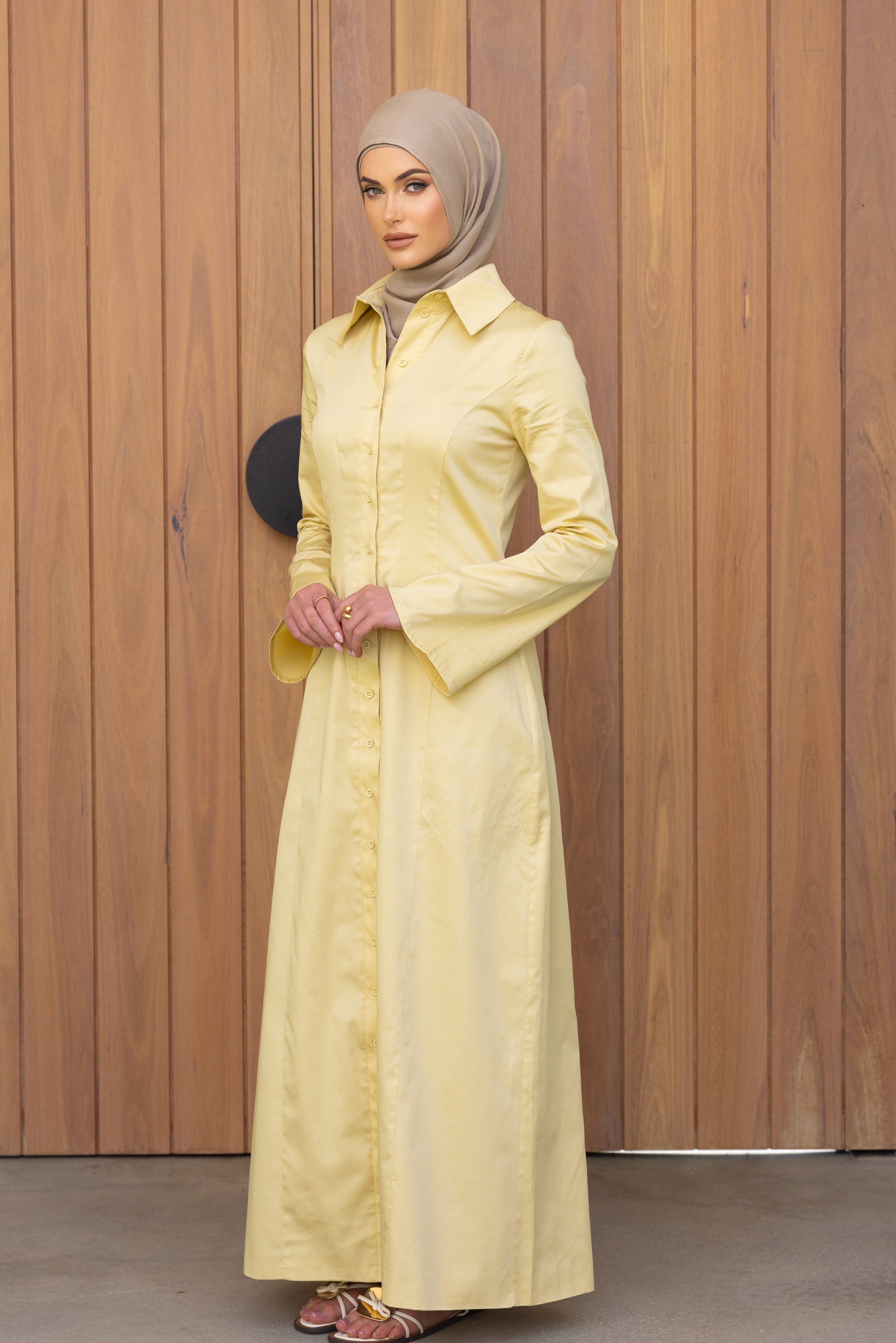 Nadira Shirt Dress - Yellow