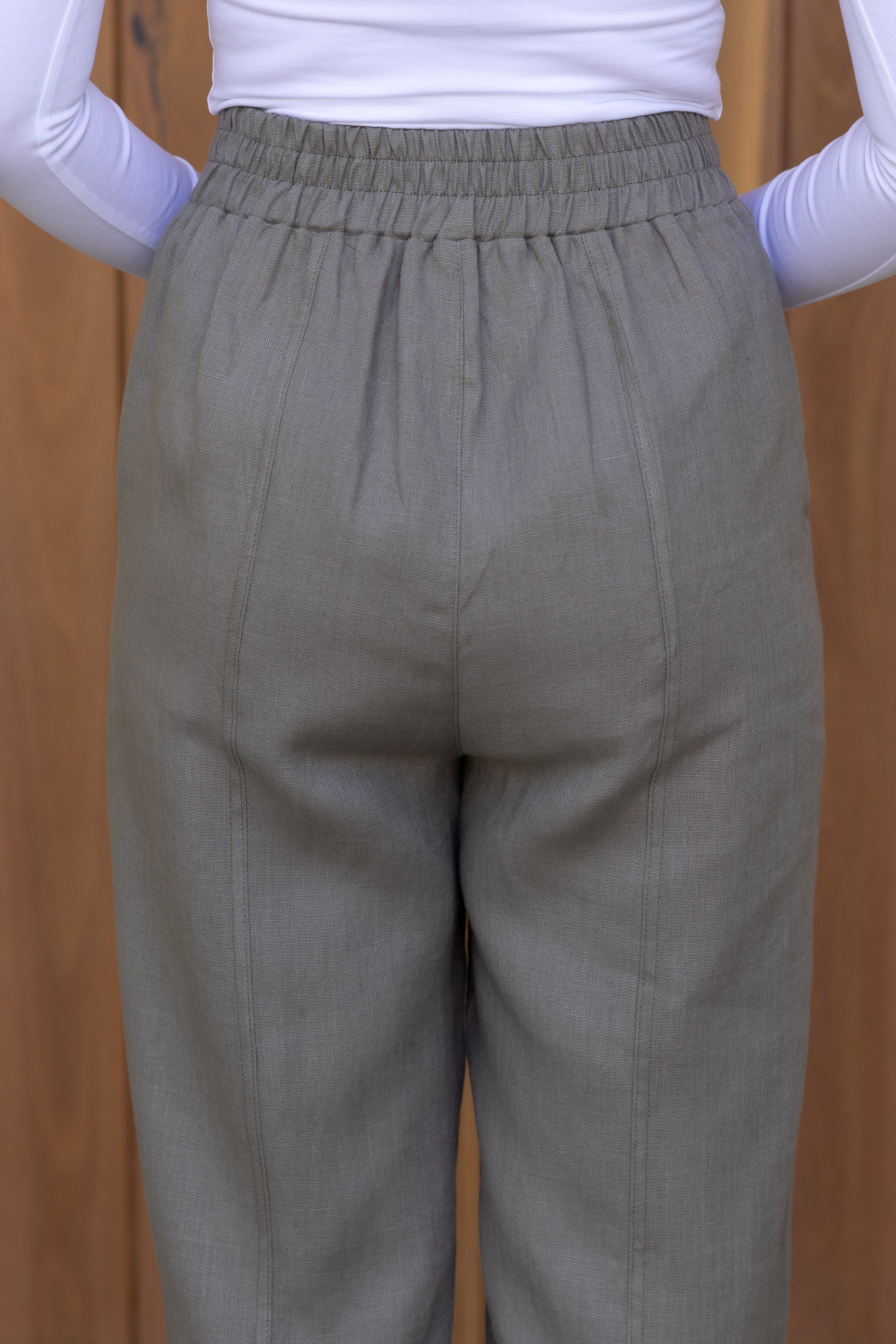 PRE ORDER Nadira Linen Pants - Muted Sage