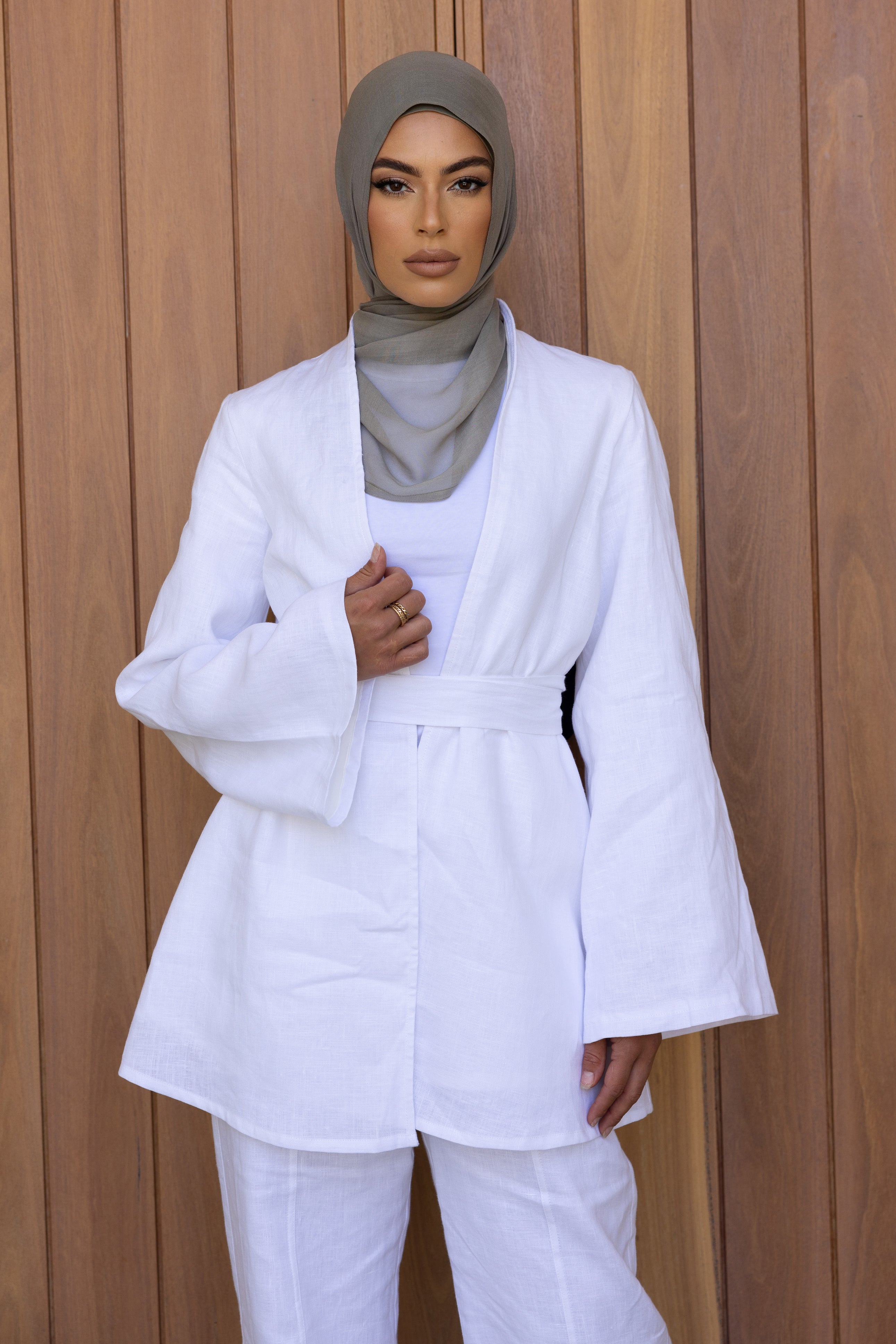 Nadira Open Top - White