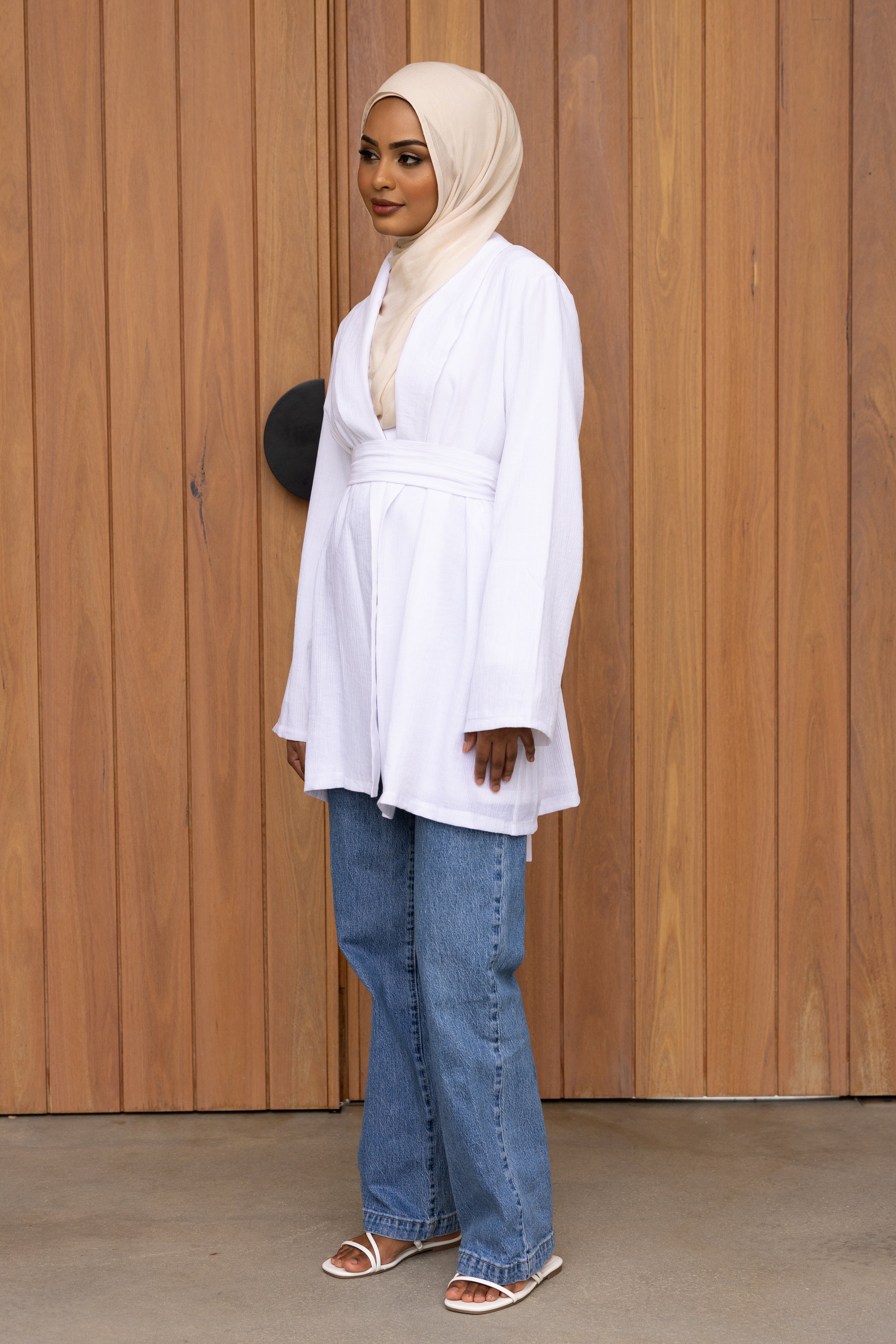 Nadira Short Summer Jacket - White