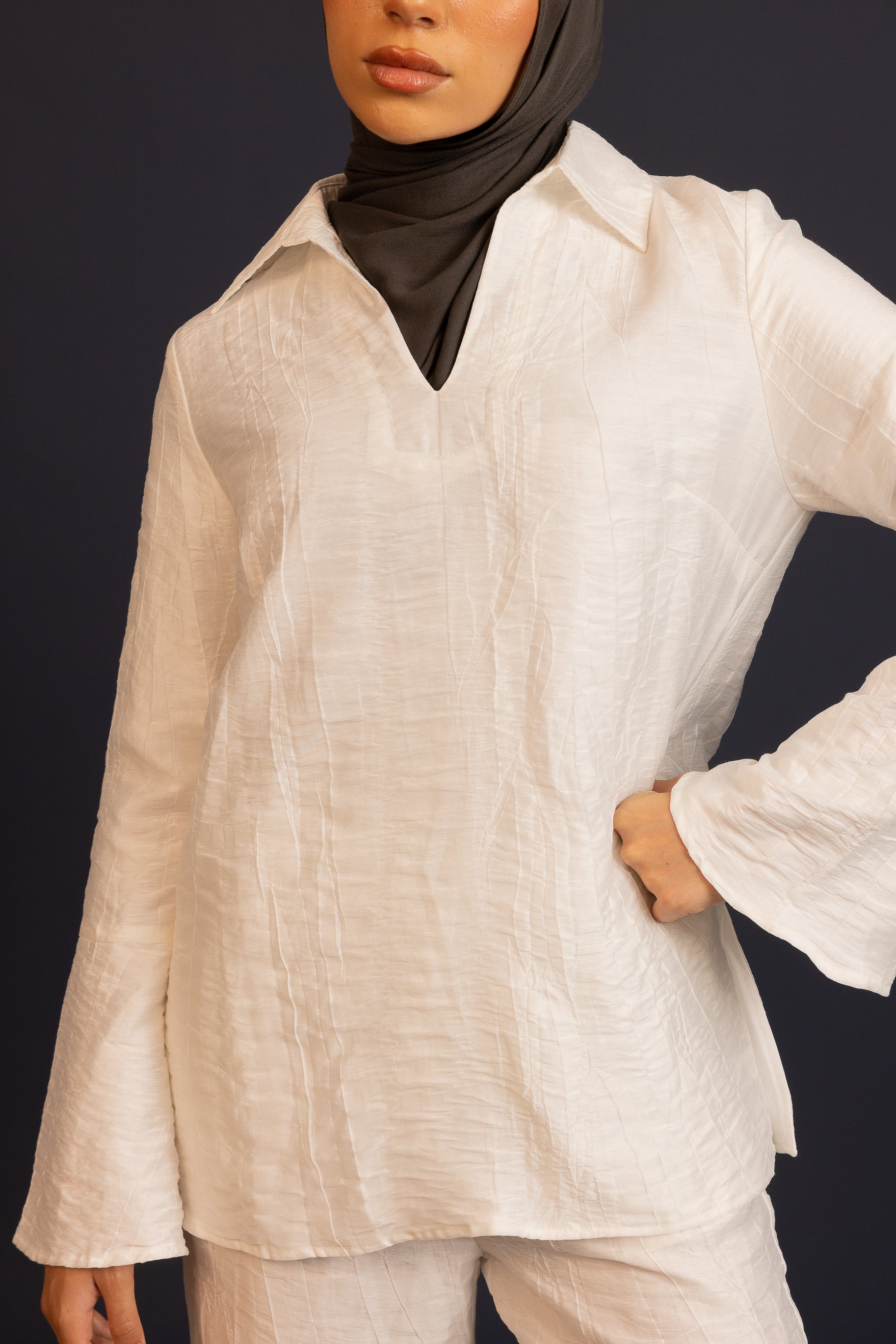 Nova Bell Sleeve Tunic - White